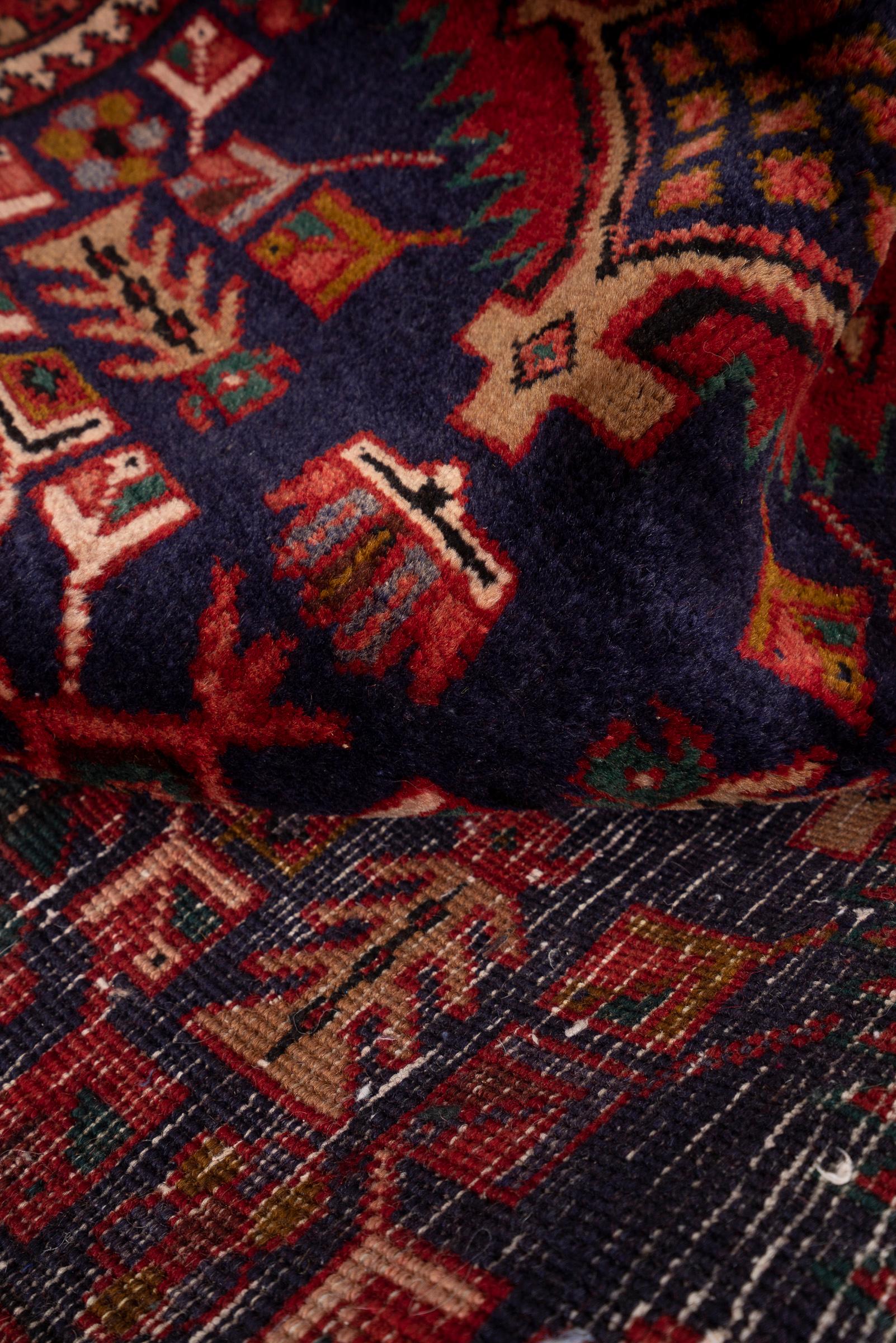 Antique Heriz 4 Toranj Persian Runner Rug