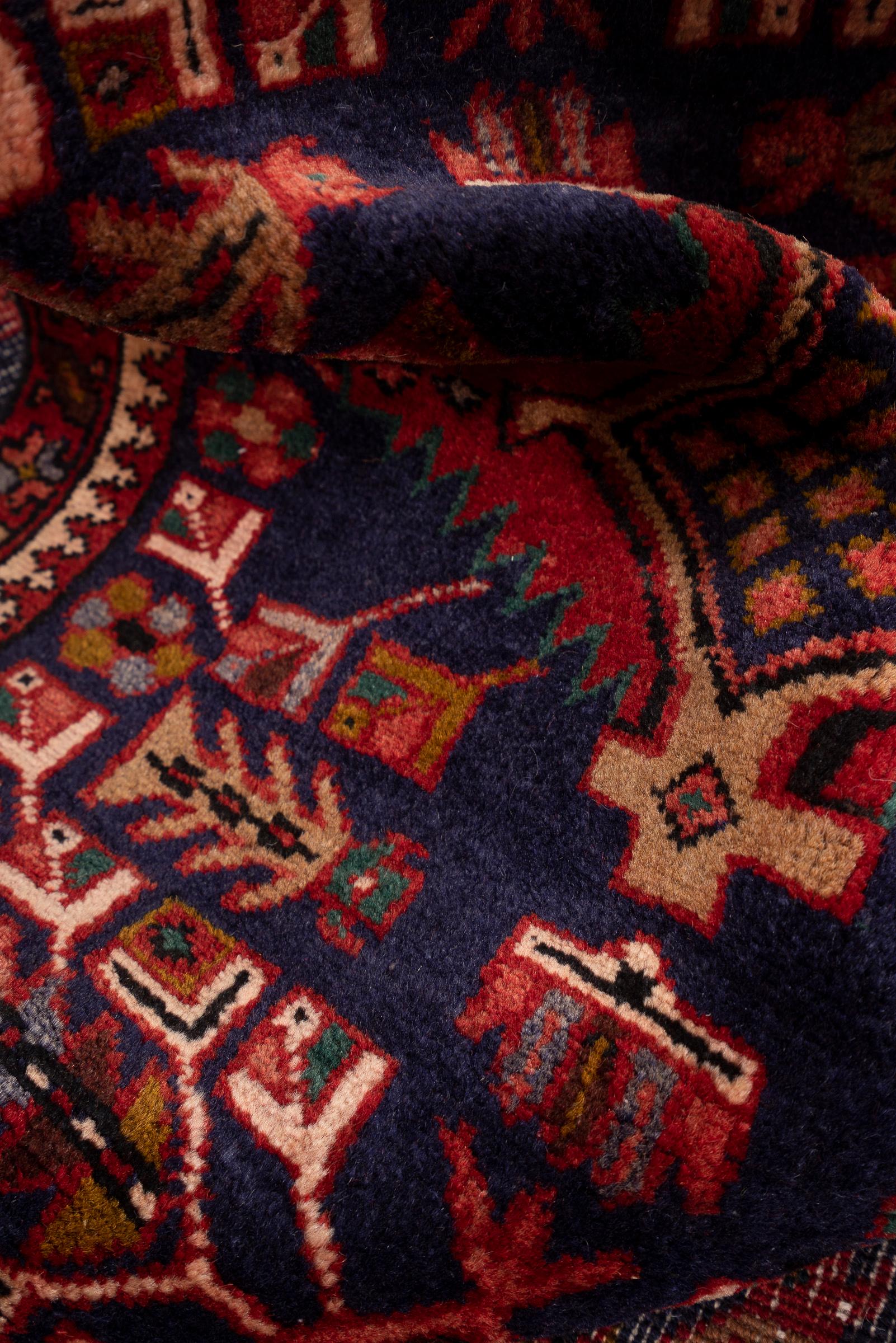 Antique Heriz 4 Toranj Persian Runner Rug
