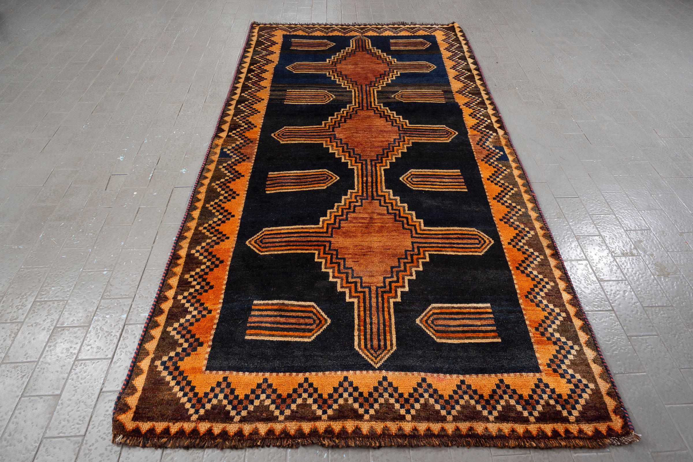 Antique Lori Nili Crosses Persian Gabbeh Rug
