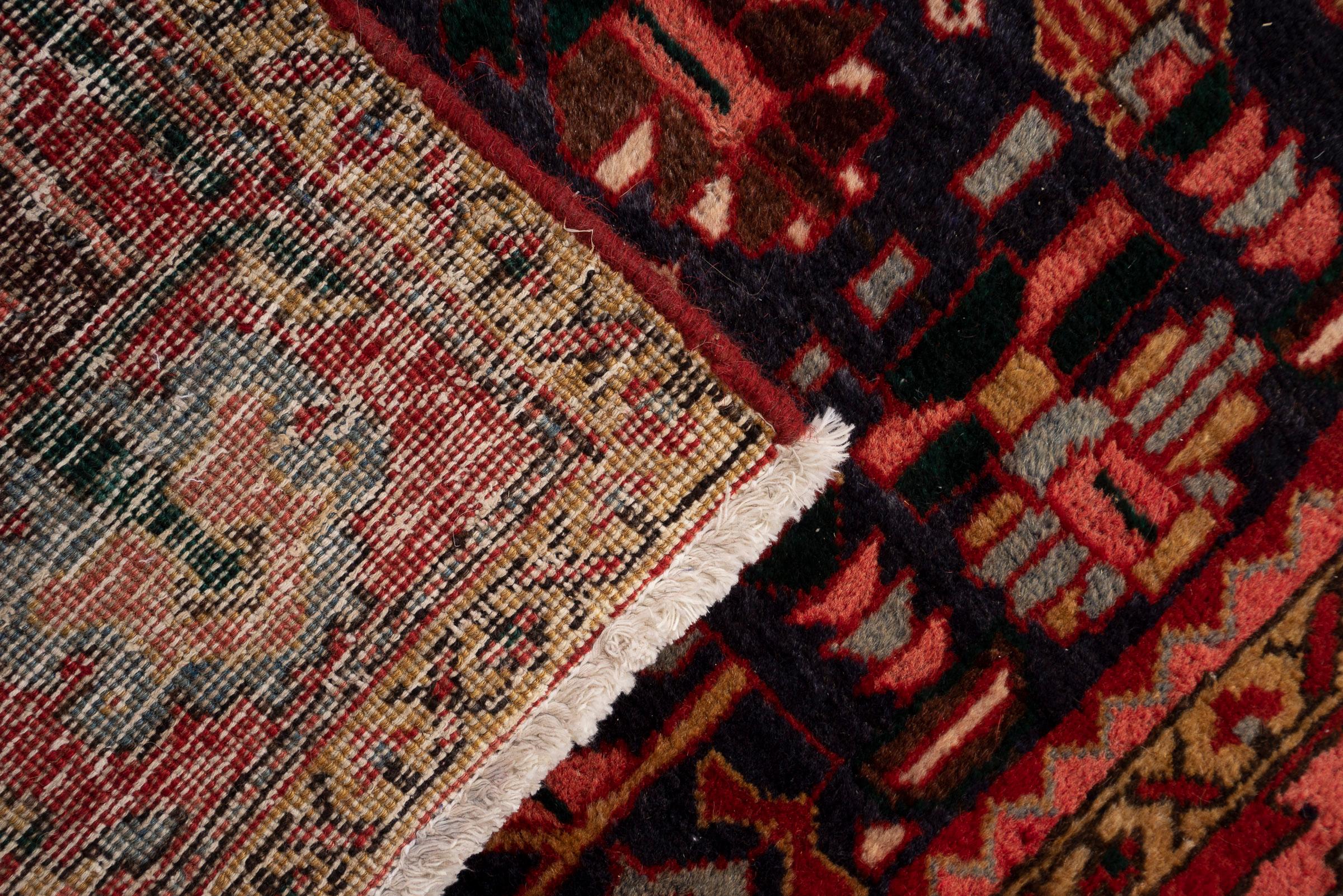 Antique Bakhshayesh Persian Runner Rug with Stepped Medallion, c. 1910–1930