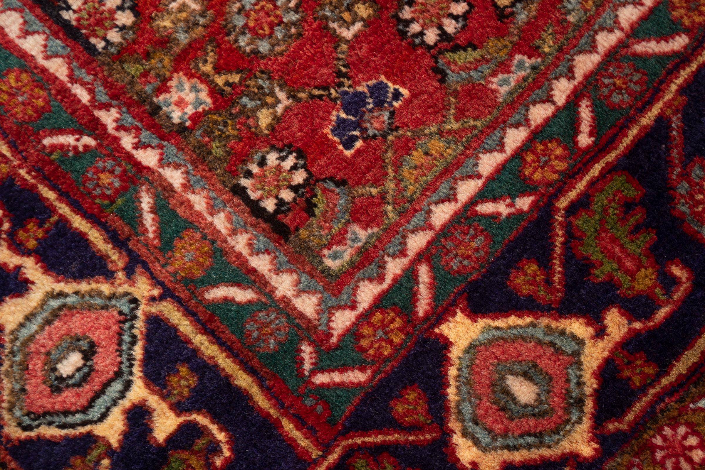 Vintage Zanjan Mahi Qalat Persian Rug