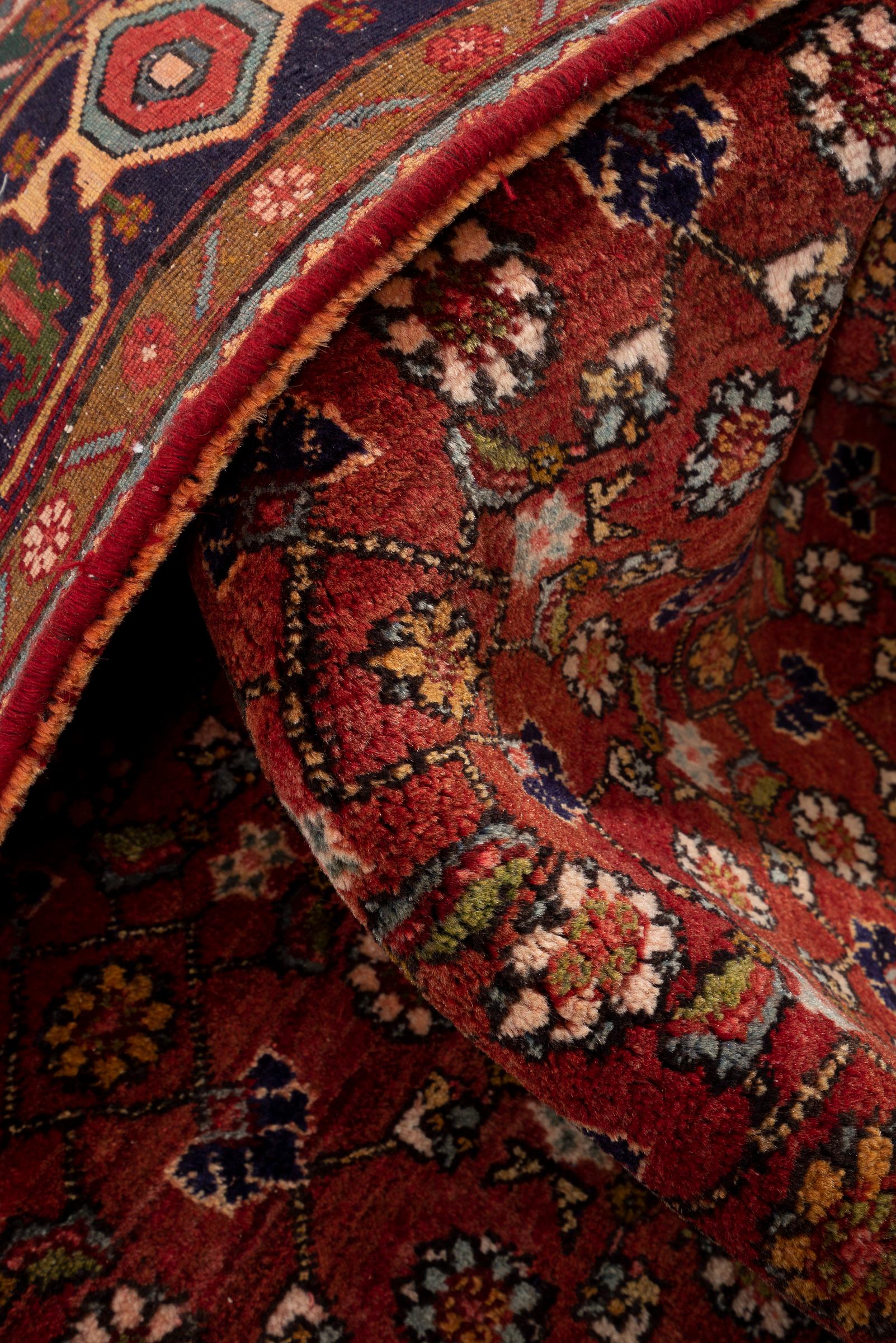 Vintage Zanjan Mahi Qalat Persian Rug