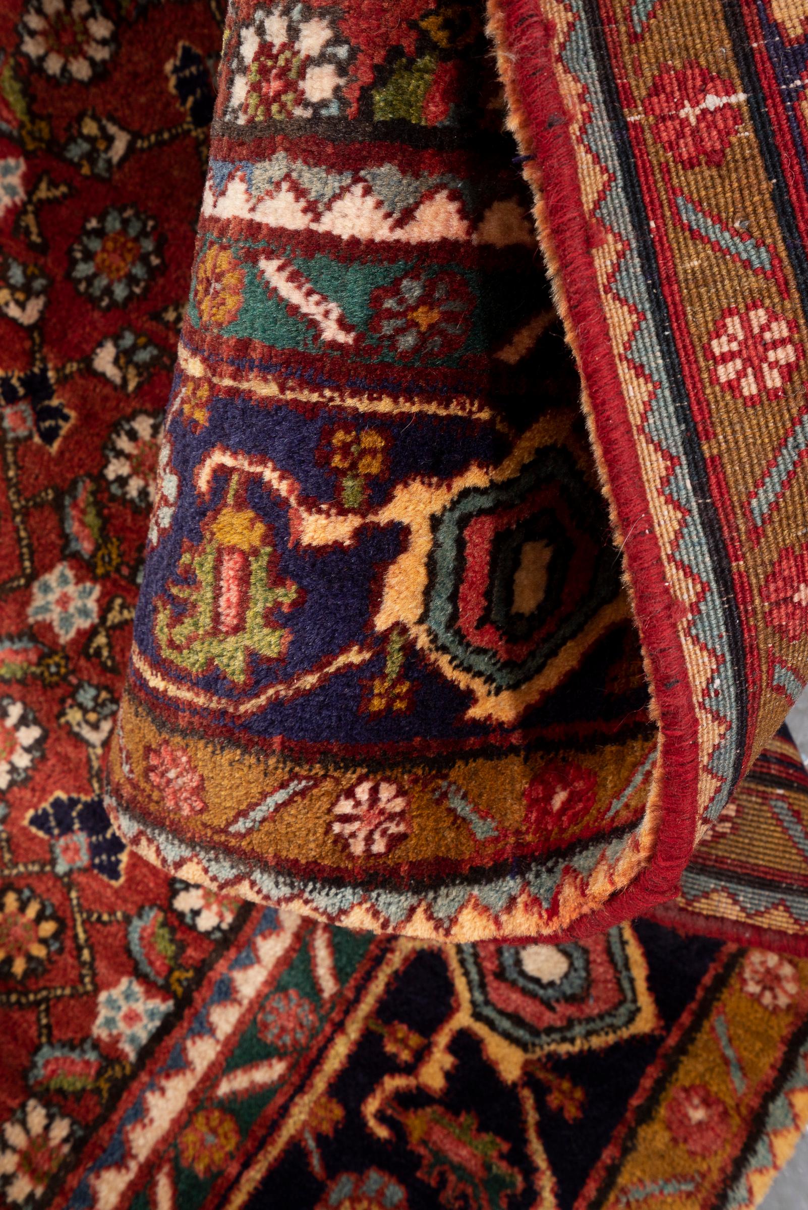 Vintage Zanjan Mahi Qalat Persian Rug