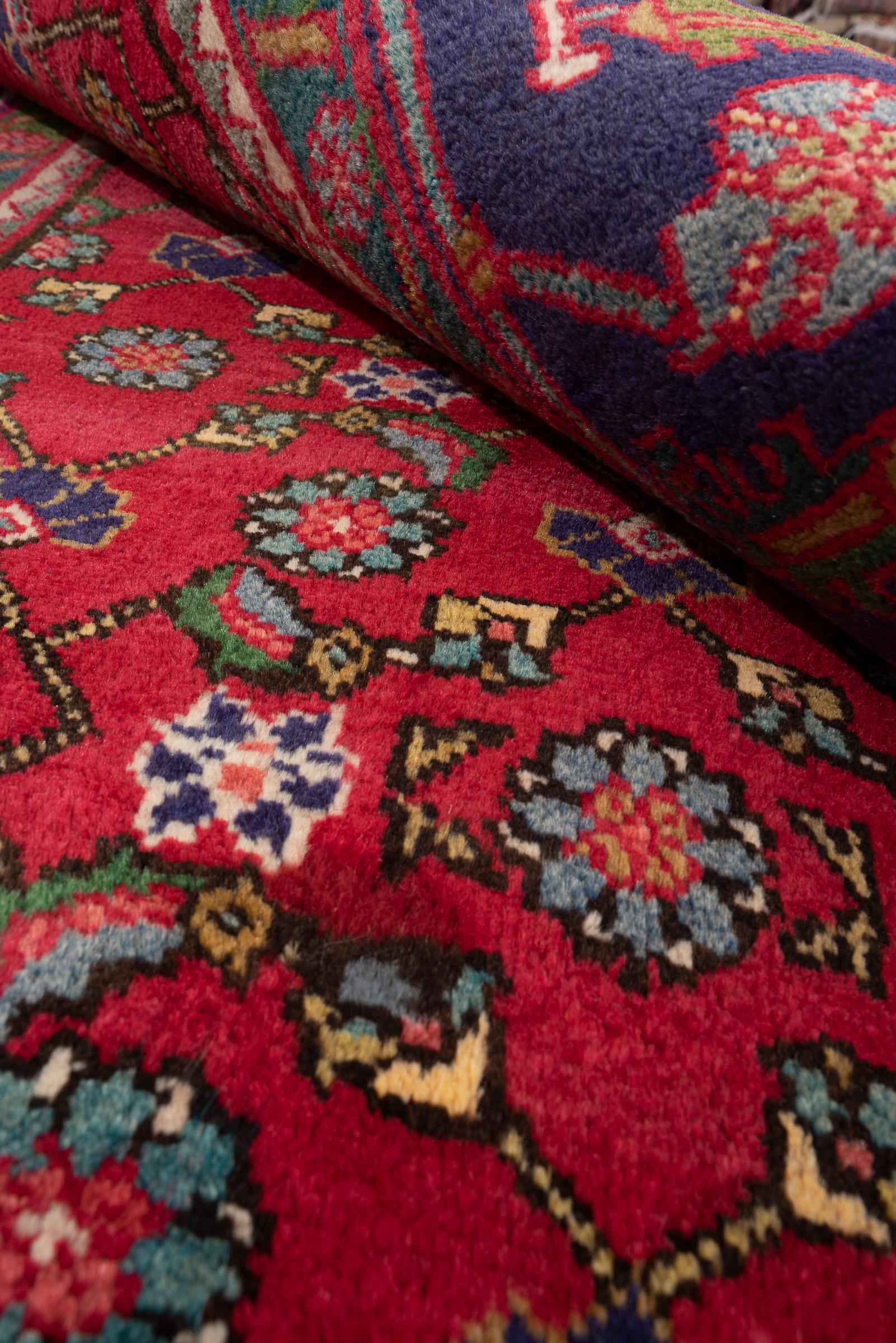 Vintage Zanjan Mahi Qalat Persian Rug