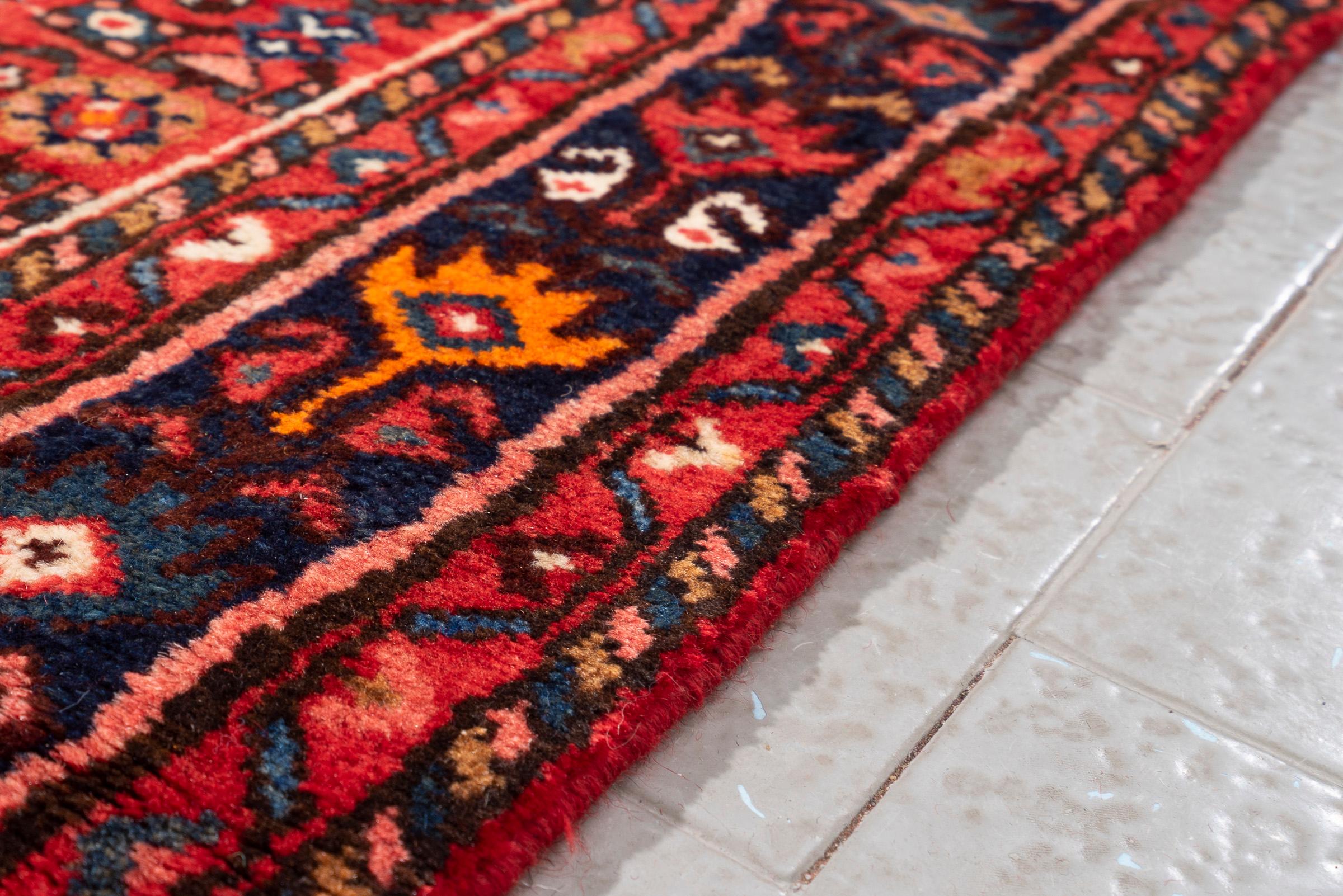 Malayer Fine Mahi Persian Runner Rug