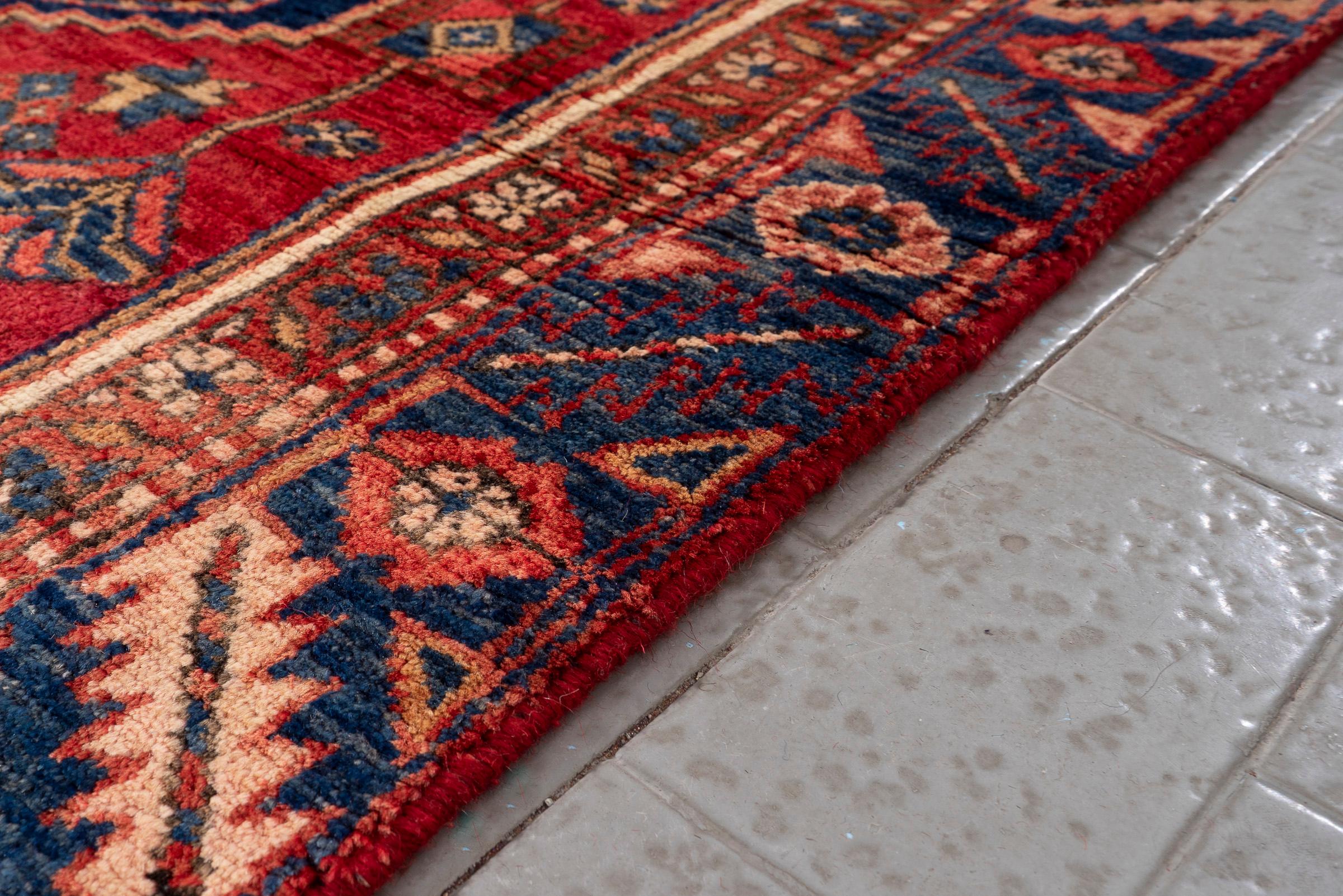 Heriz Triple Toranj Persian Runner Rug