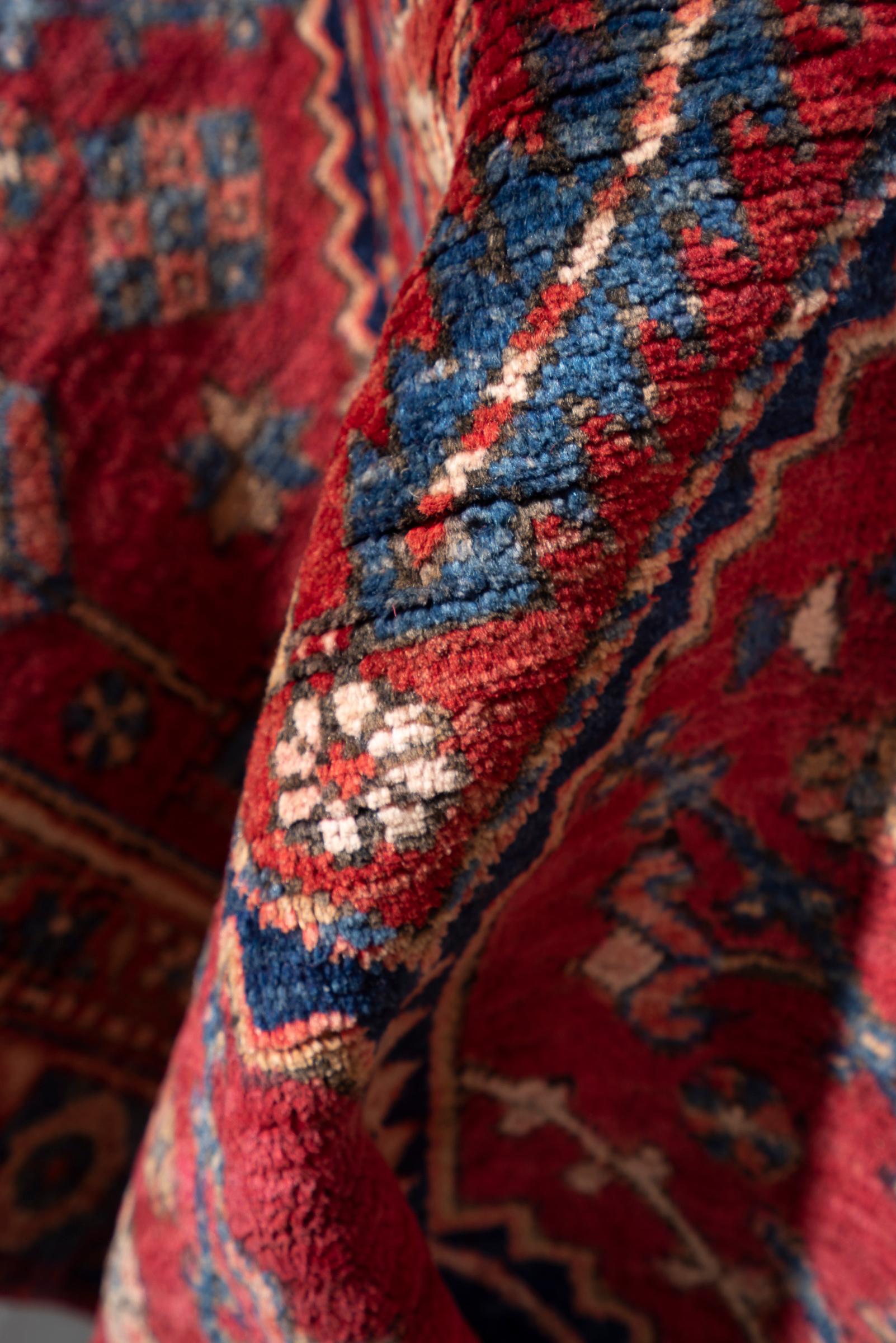 Heriz Triple Toranj Persian Runner Rug