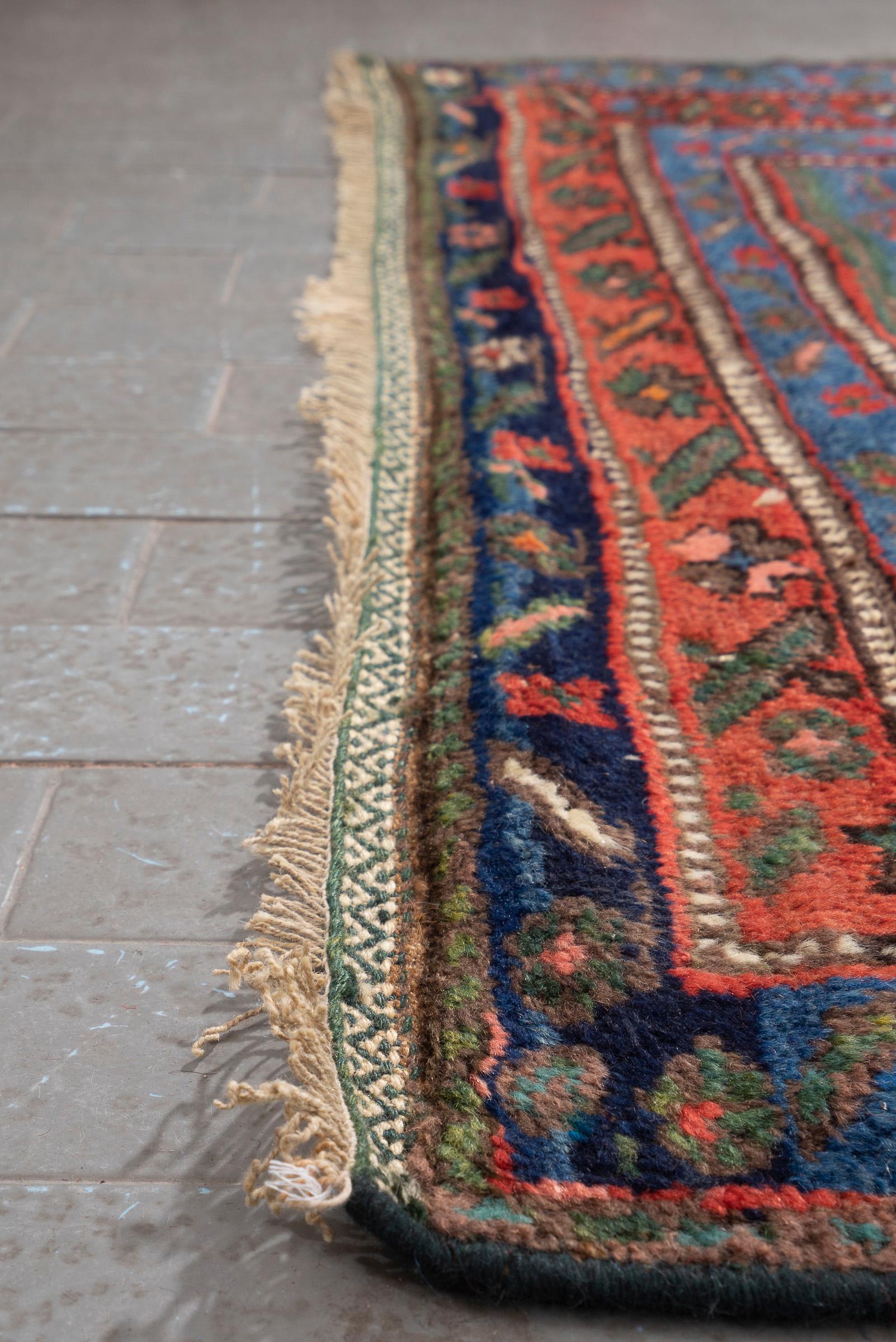 Antique Nili Qalat Sanjabi Persian Rug
