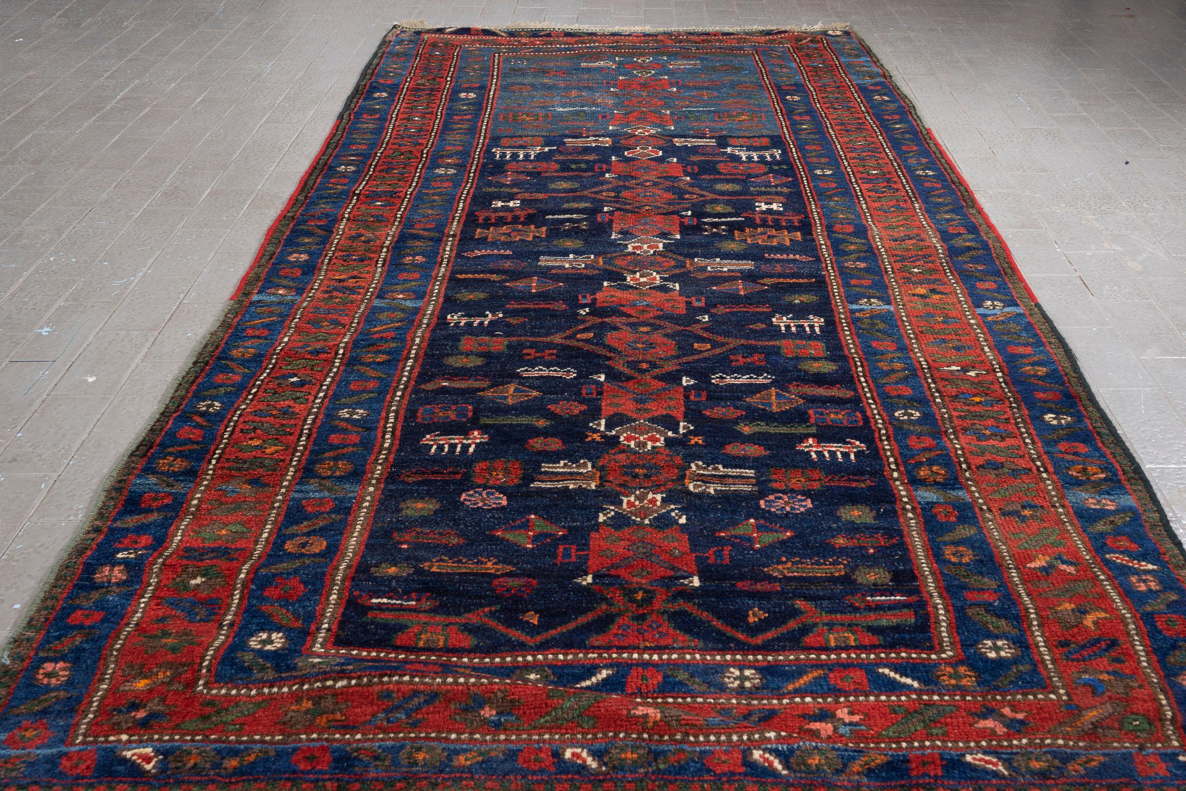 Antique Nili Qalat Sanjabi Persian Rug
