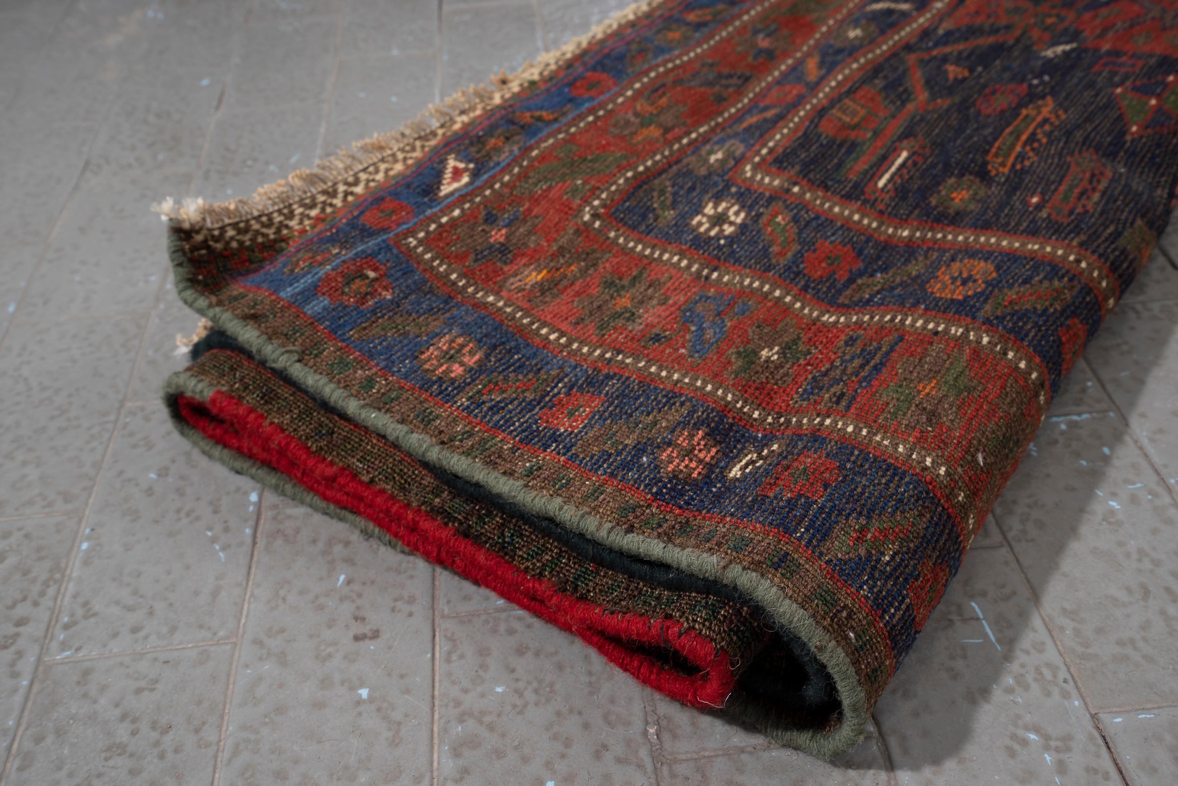 Antique Nili Qalat Sanjabi Persian Rug