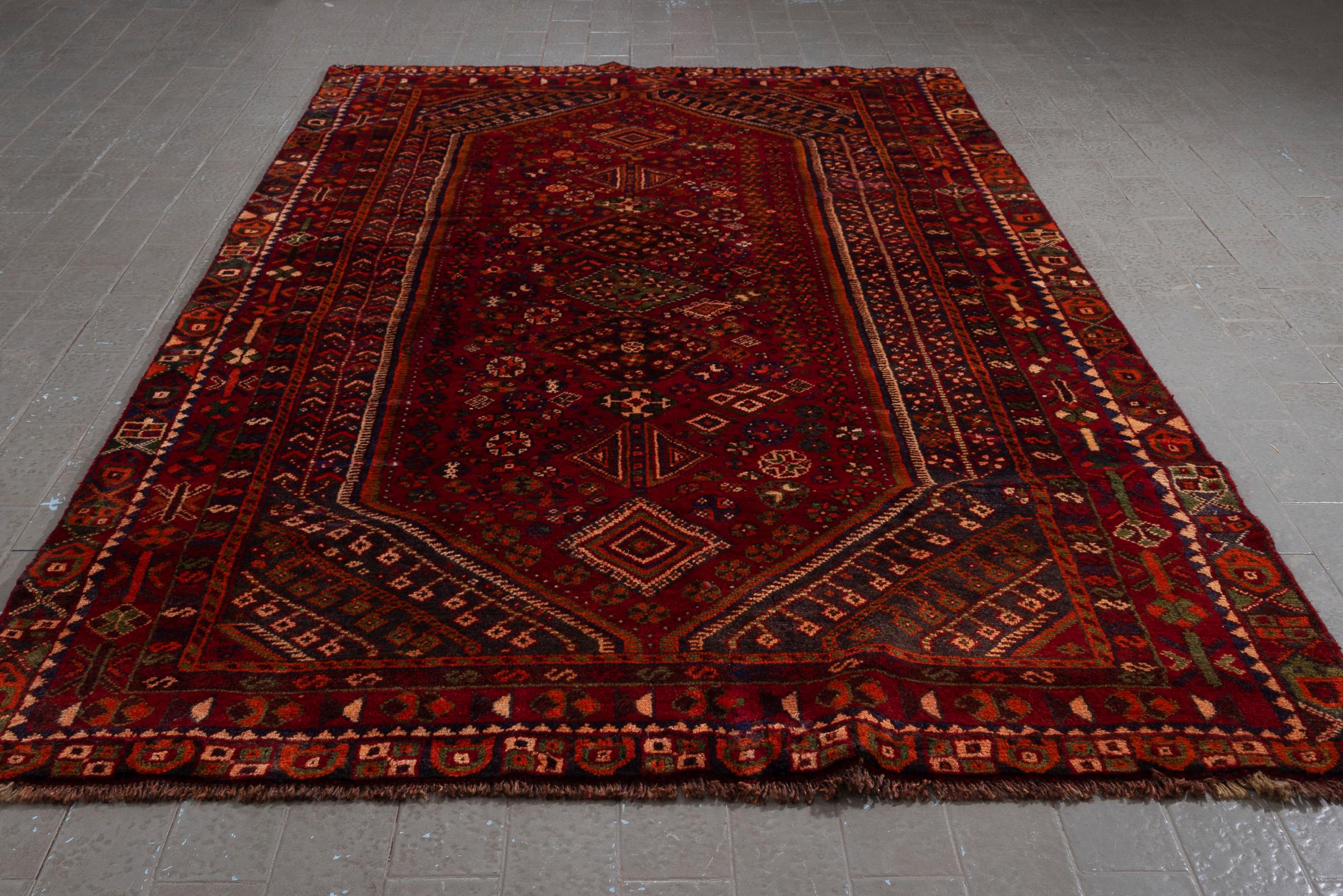 Antique Qashqai Persian Rug