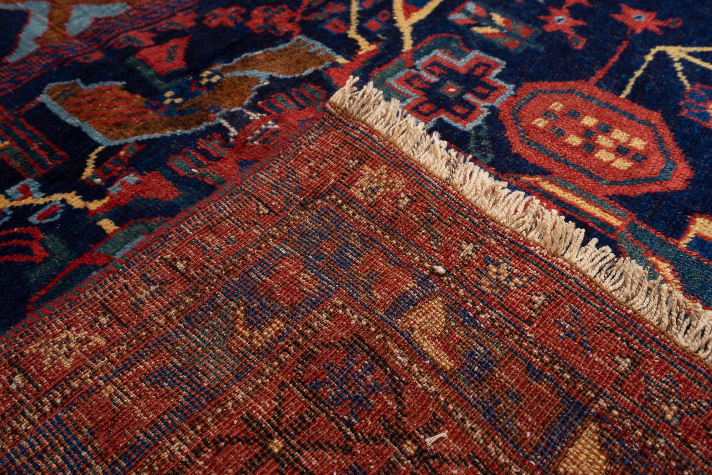 Antique Afshar Persian Rug with Vase Design, Mid 19th Century