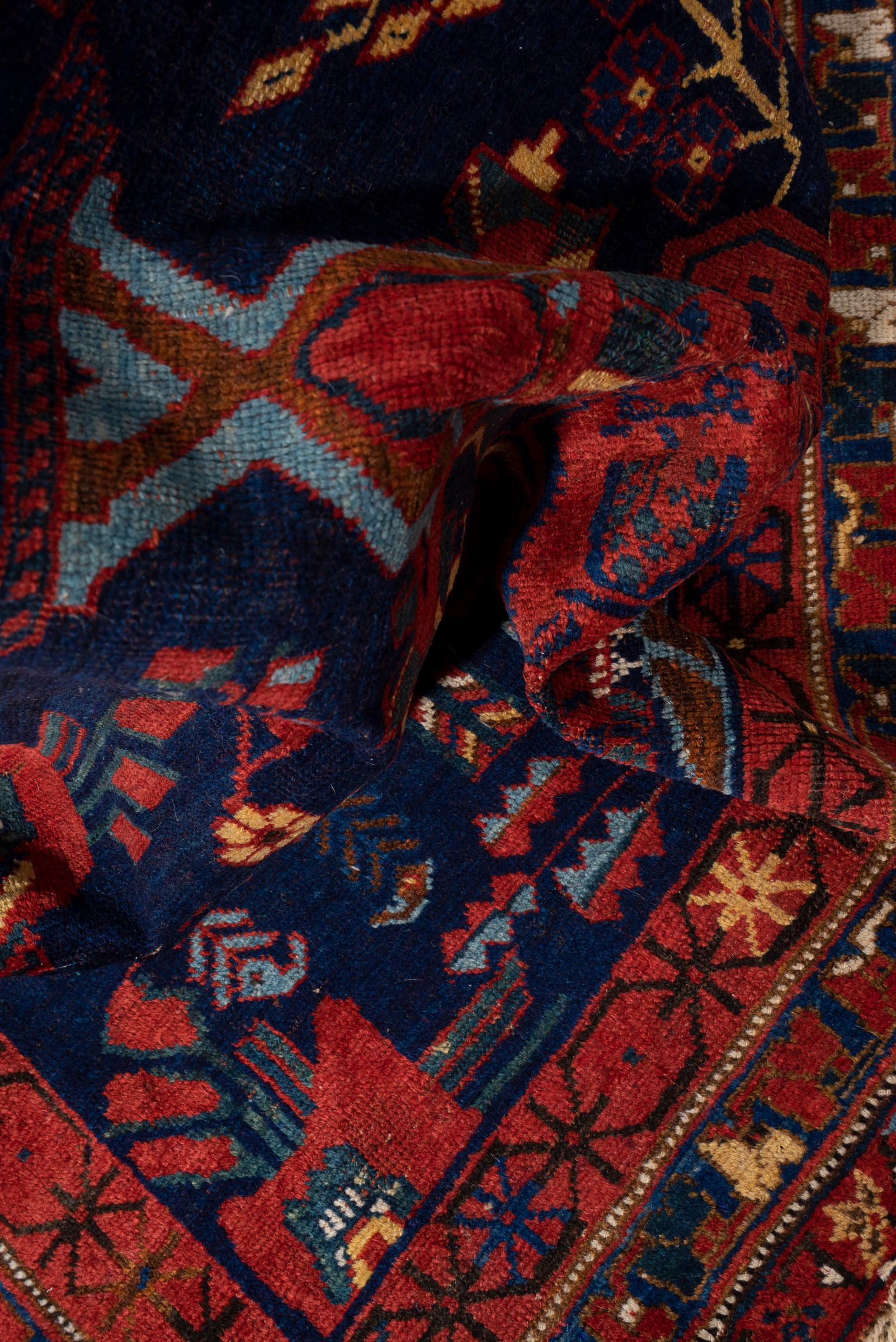 Antique Afshar Persian Rug with Vase Design, Mid 19th Century
