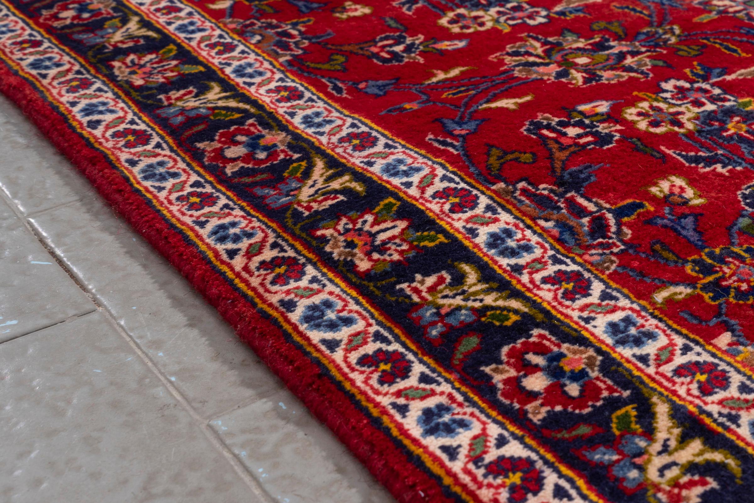Kashan Afshan Persian Runner Rug