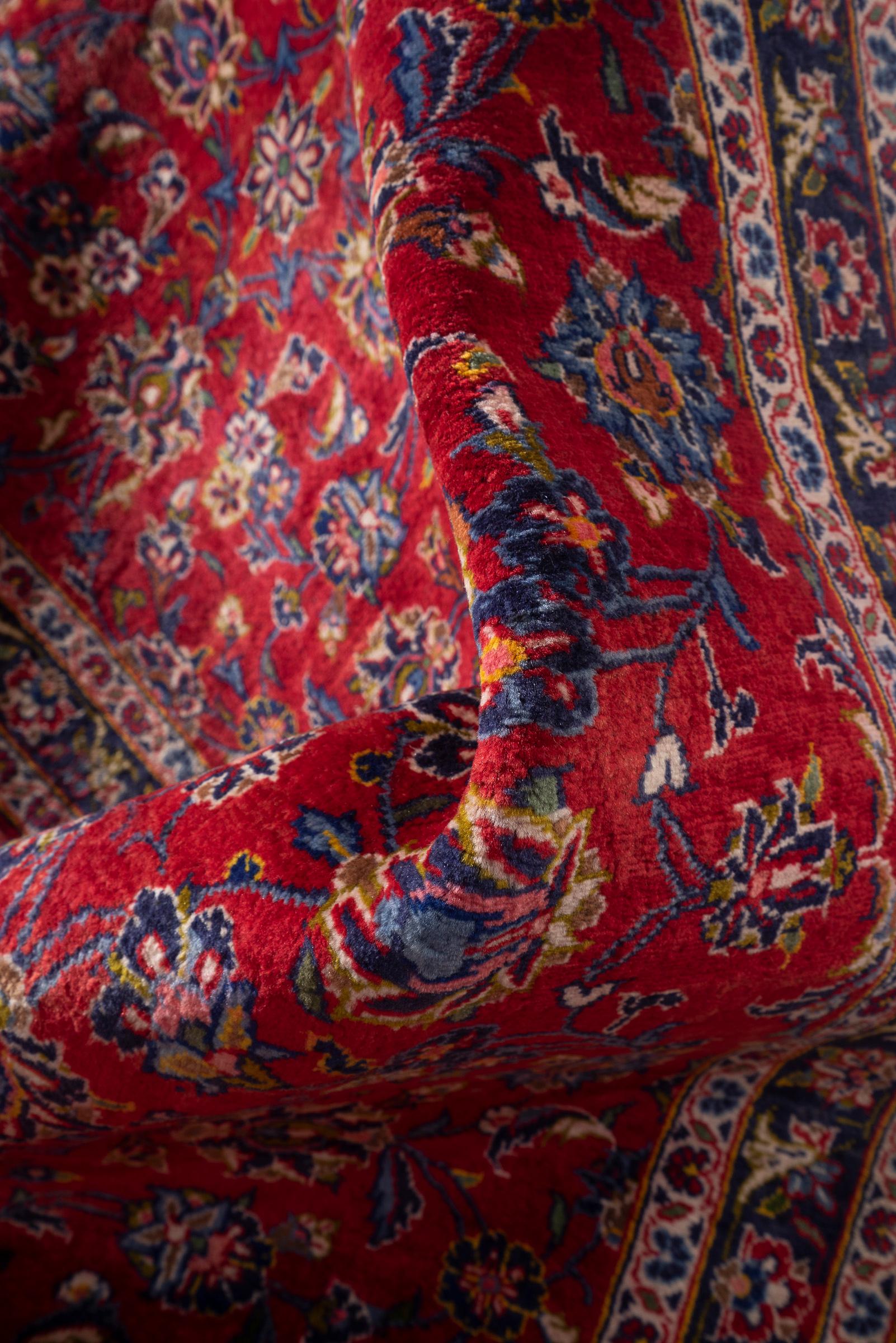 Kashan Afshan Persian Runner Rug