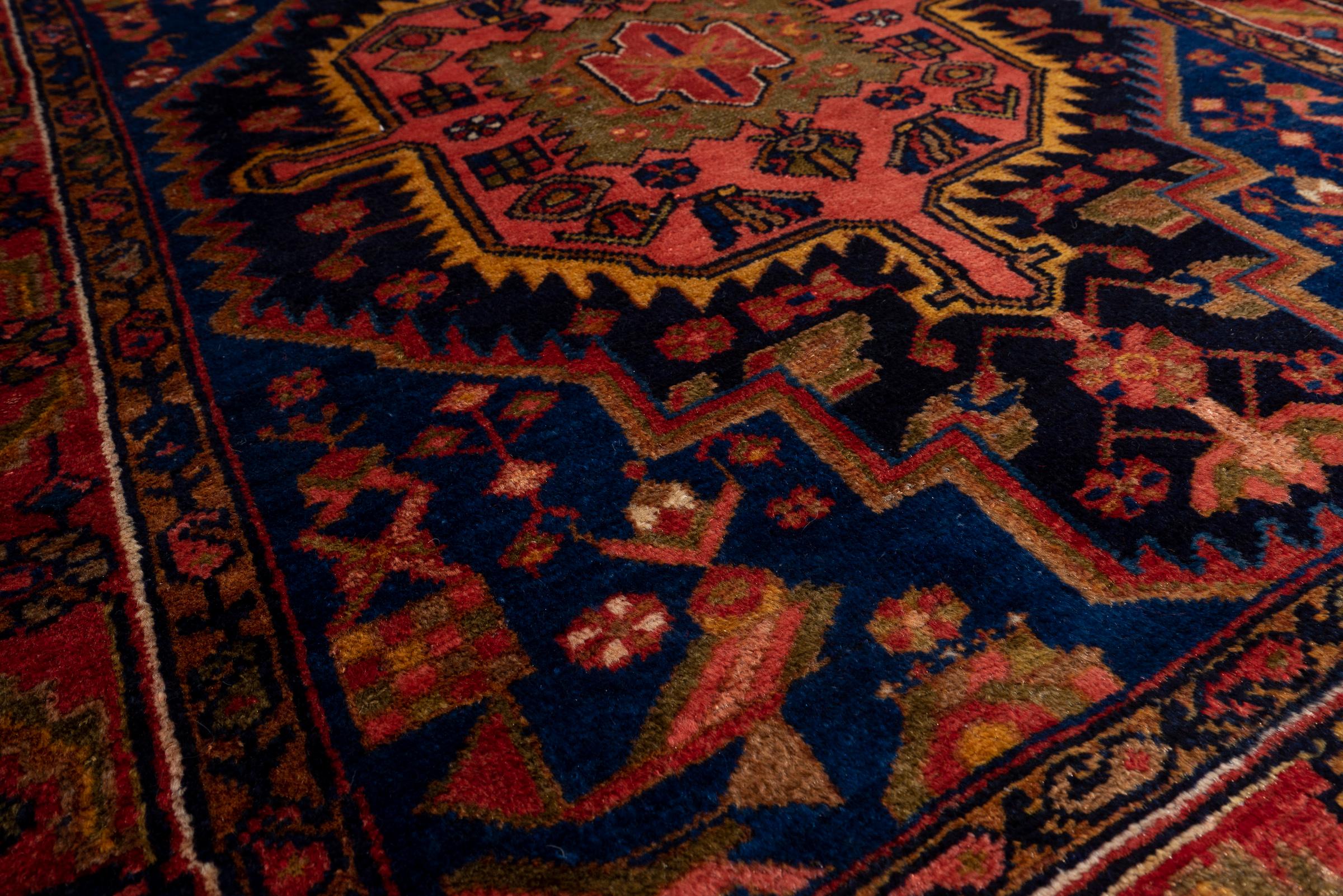 Antique Khamse Lachak Toranj Nili Persian Rug