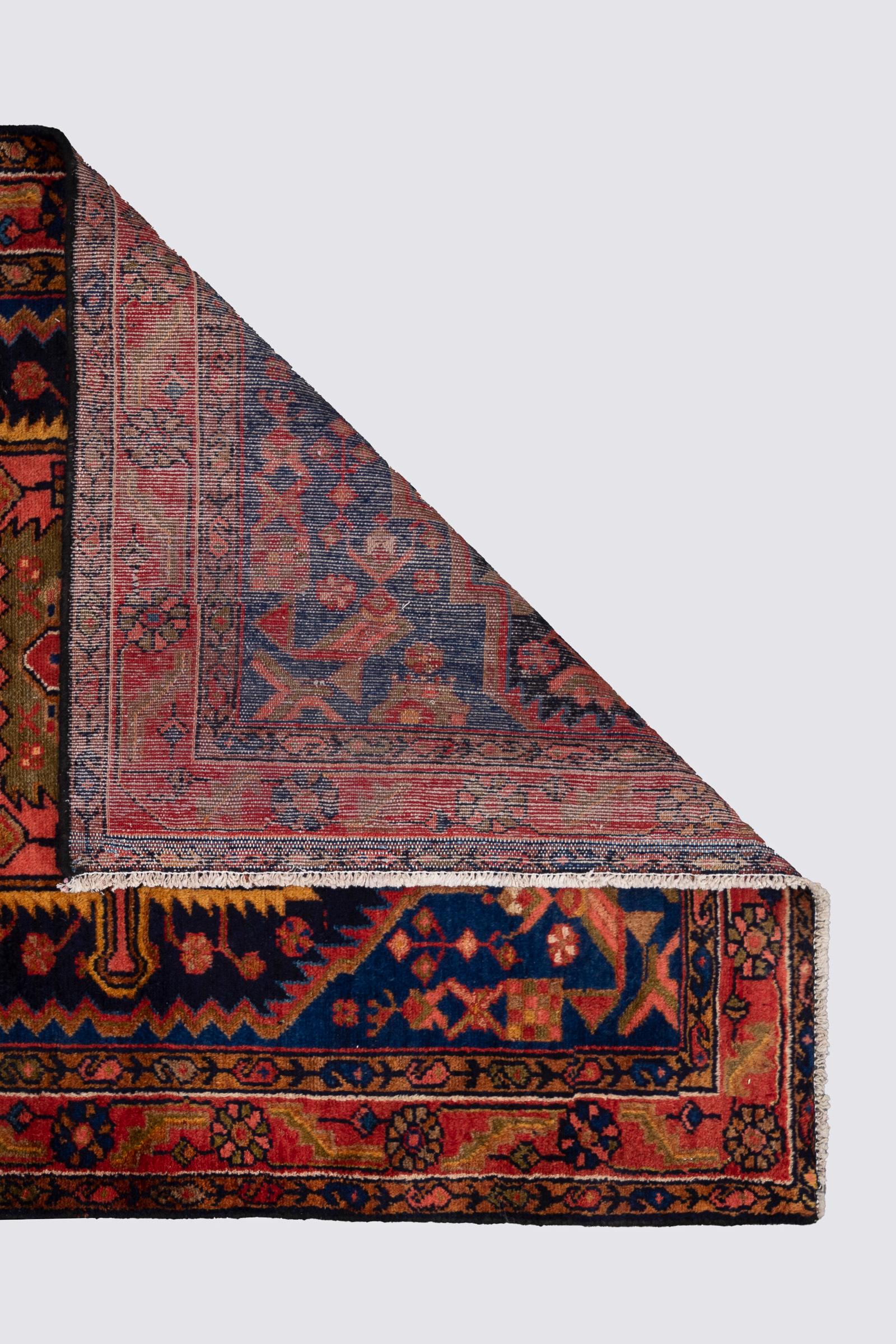 Antique Khamse Lachak Toranj Nili Persian Rug