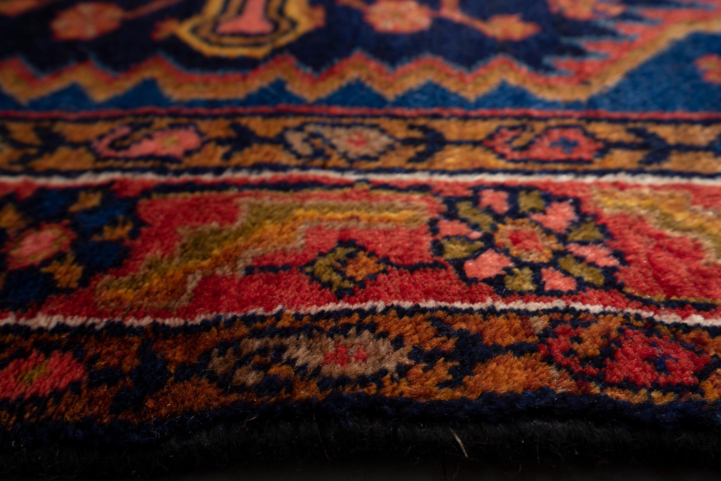Antique Khamse Lachak Toranj Nili Persian Rug