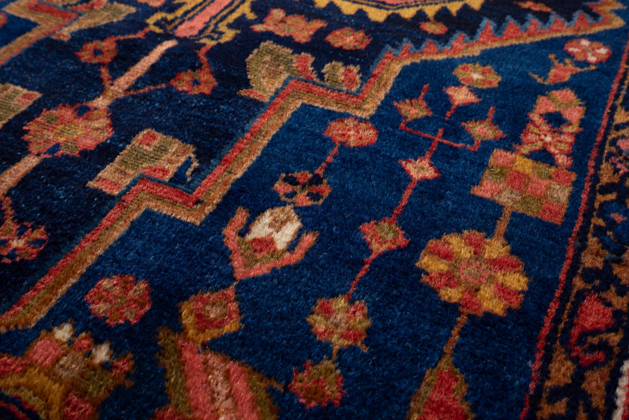 Antique Khamse Lachak Toranj Nili Persian Rug
