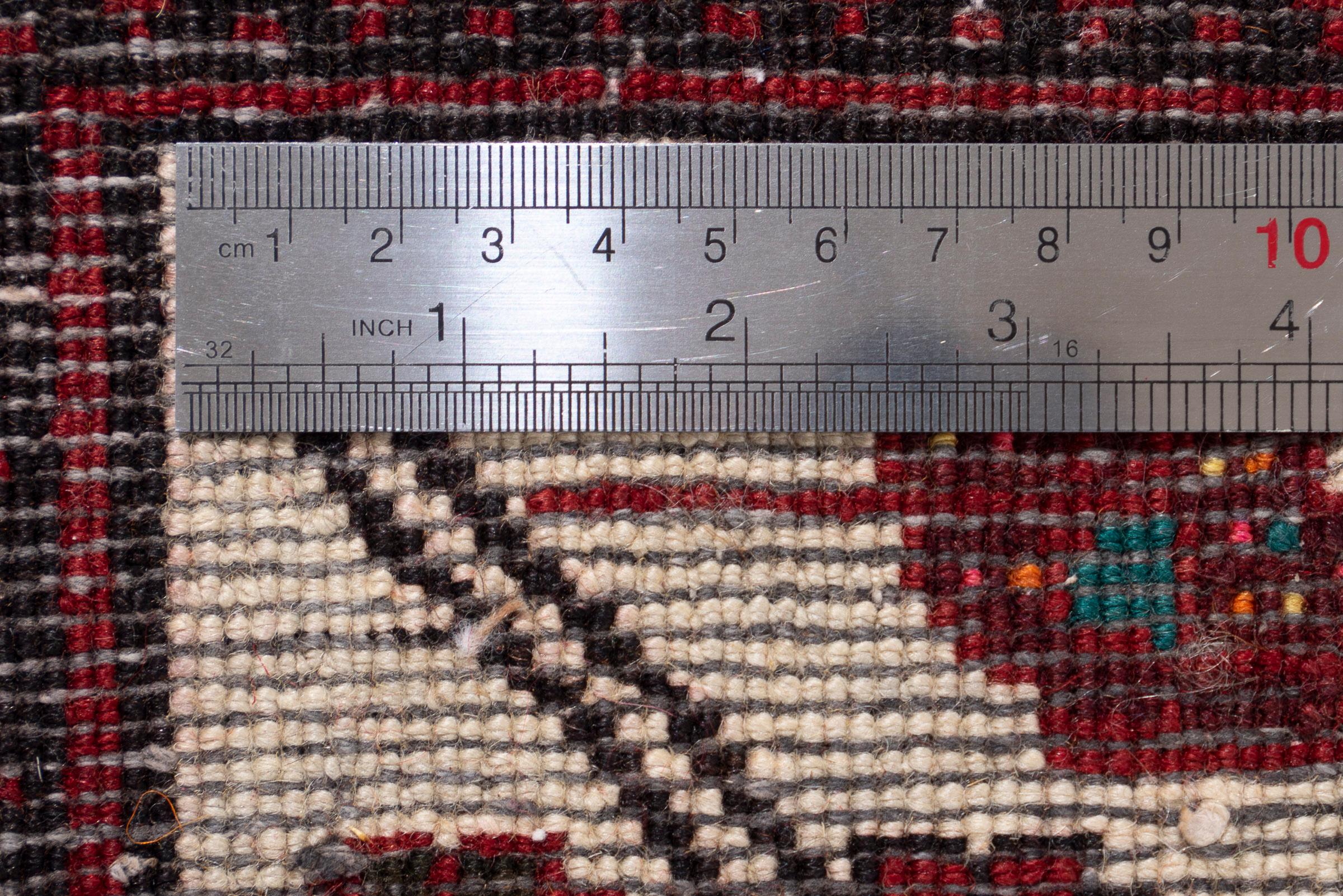 Vintage GhasemAbad Persian Poshti Rug 2