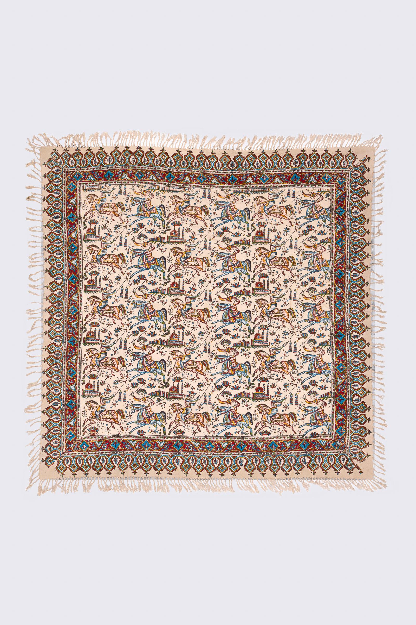 Qalamkar Block Prrint Polo Traditional Colors
