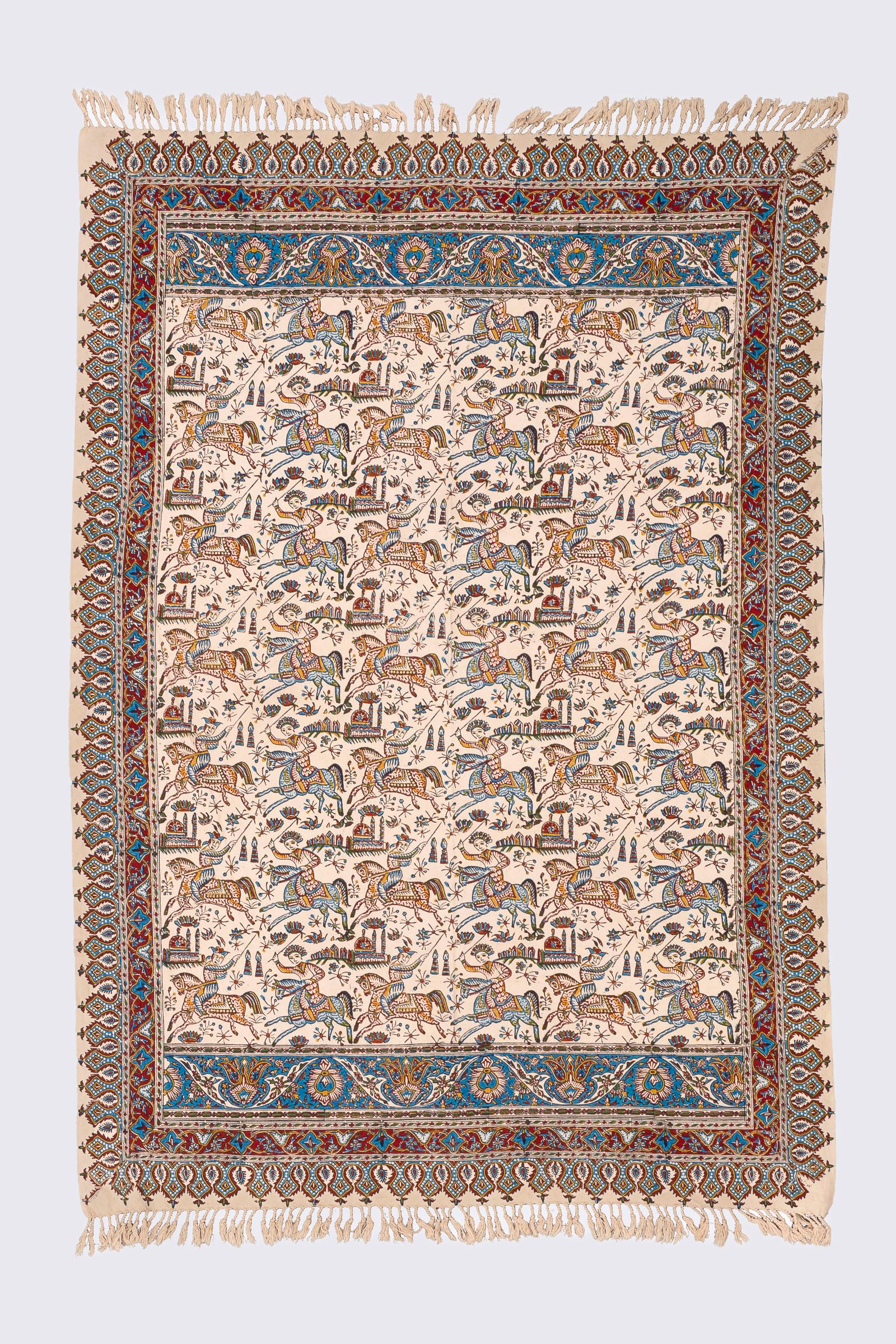 Qalamkar Block Prrint Polo Traditional Colors
