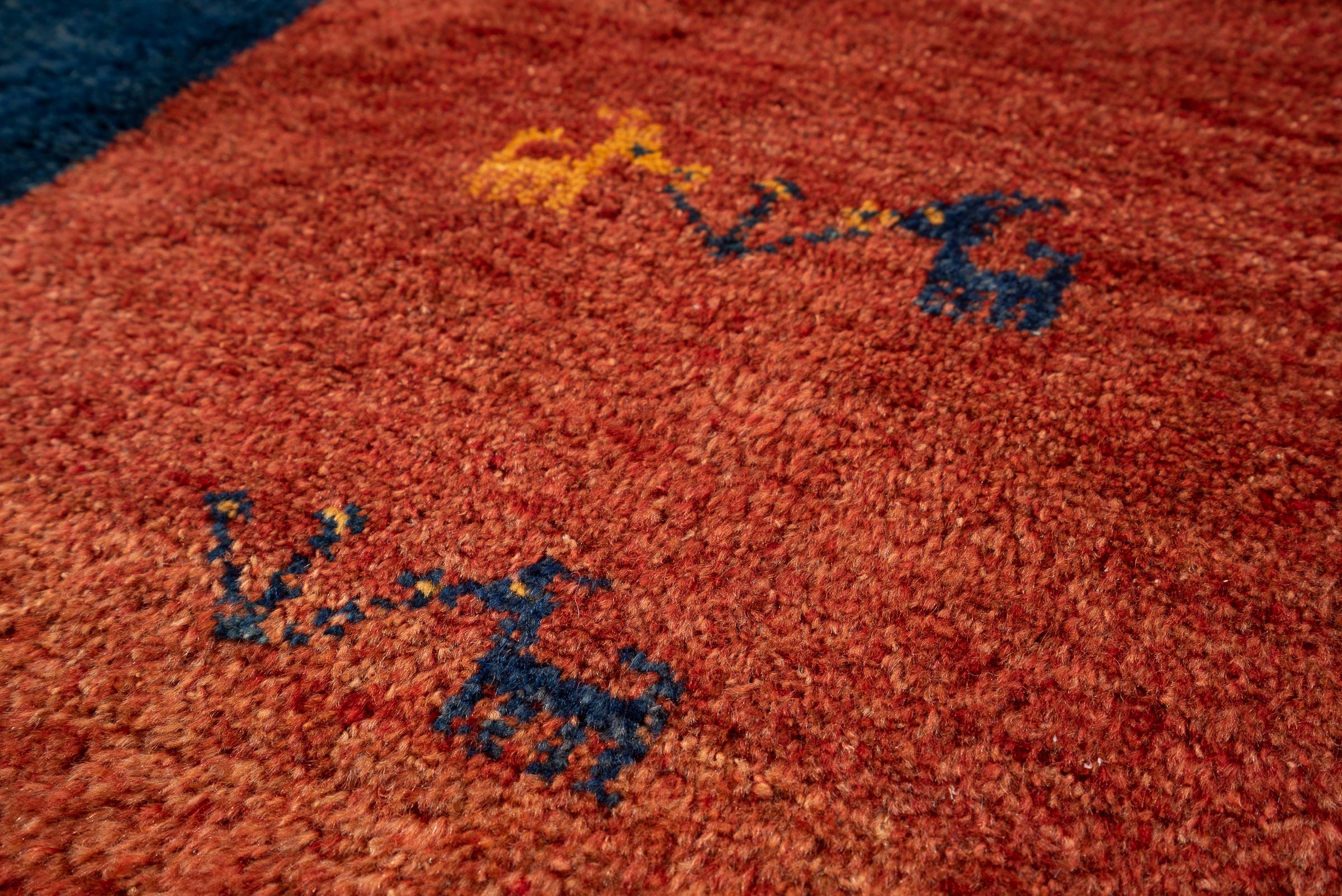 Contemporary Qashqai Ronasi Persian Gabbeh Rug