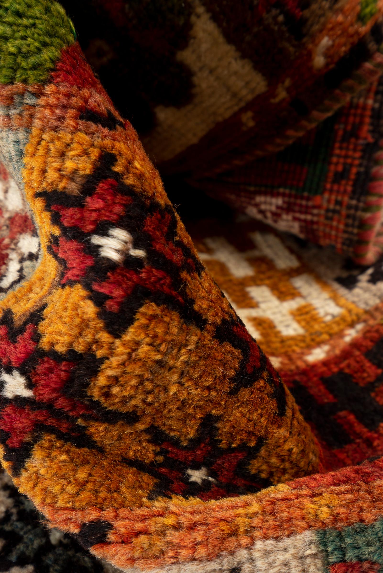 Vintage Qabi Qashqai Persian Gabbeh Rug
