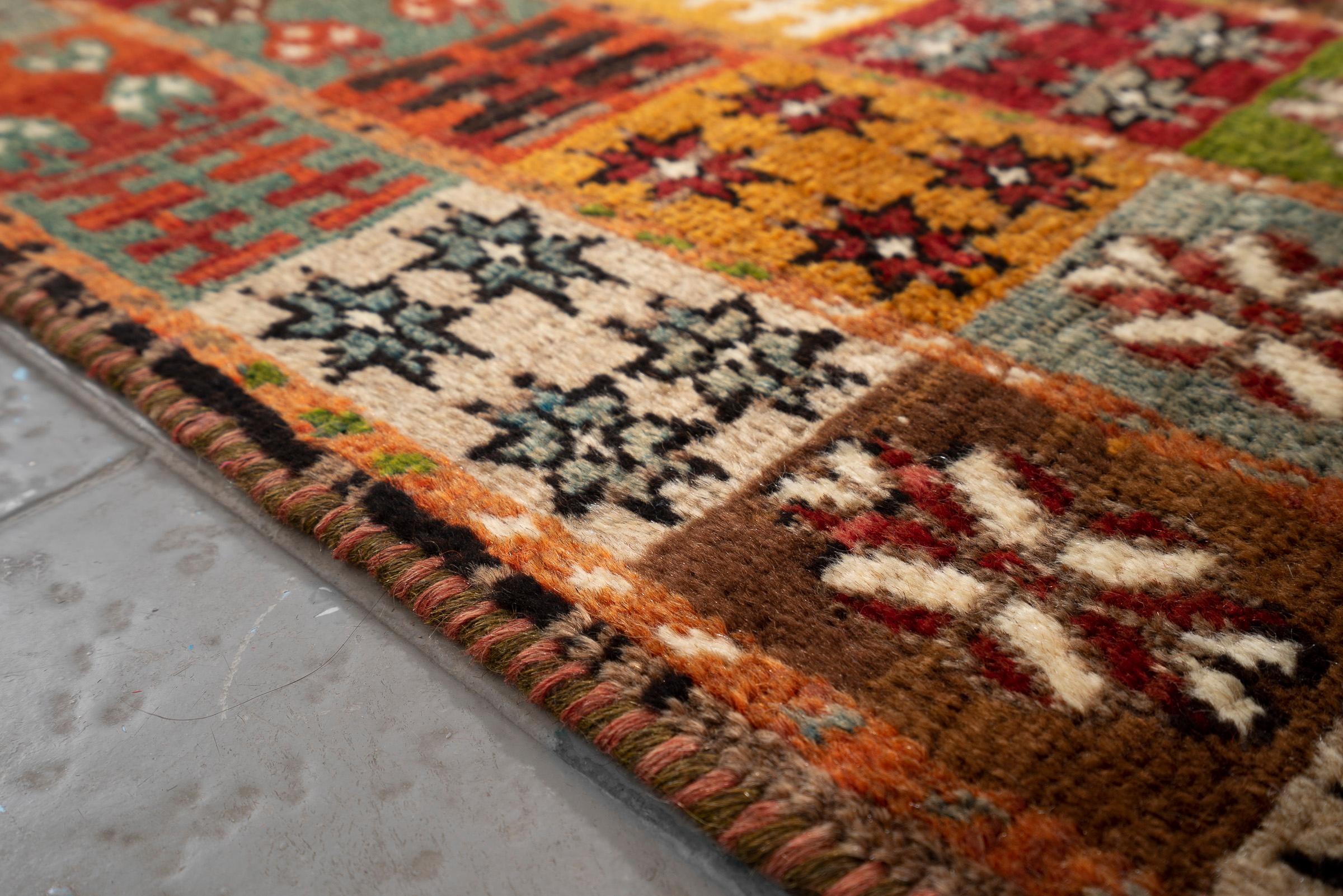 Vintage Qabi Qashqai Persian Gabbeh Rug