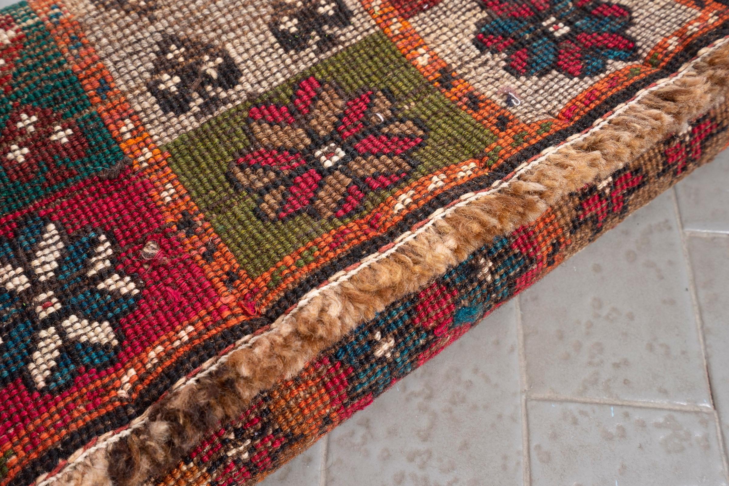 Vintage Qabi Qashqai Persian Gabbeh Rug