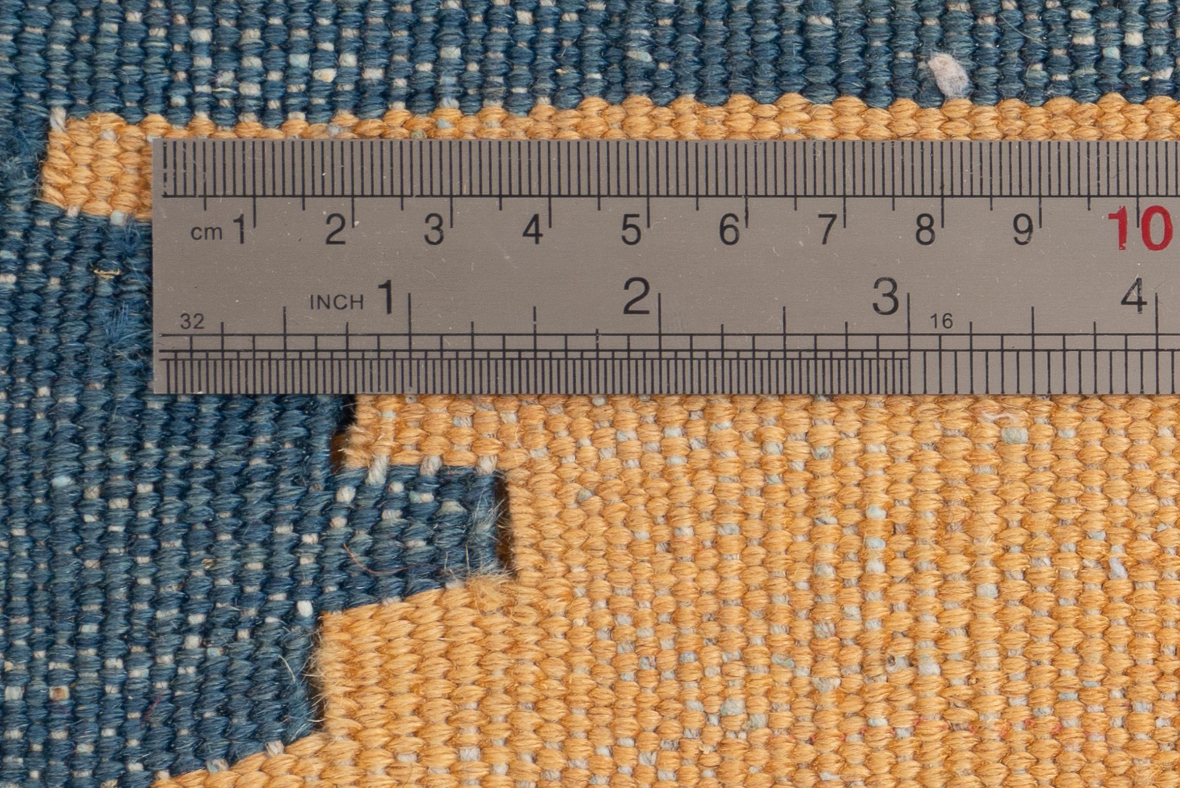 Vintage Qashqai Firuz Abad Double Toranj Persian Kilim Rug
