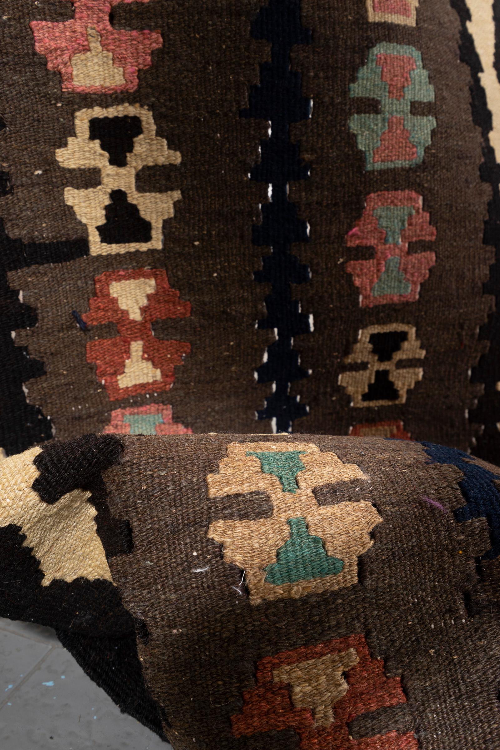 Vintage Saveh Persian Kilim Runner