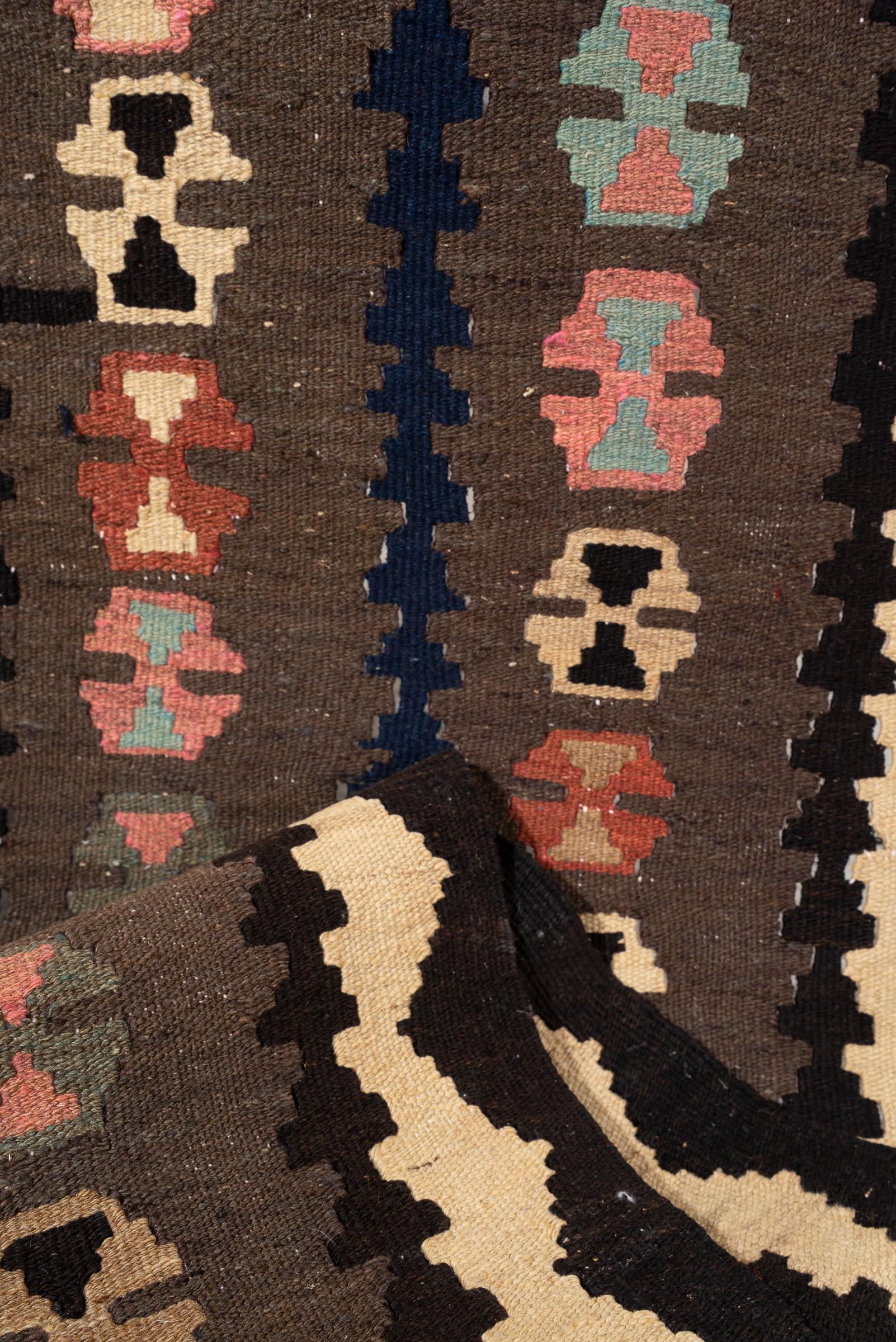 Vintage Saveh Persian Kilim Runner