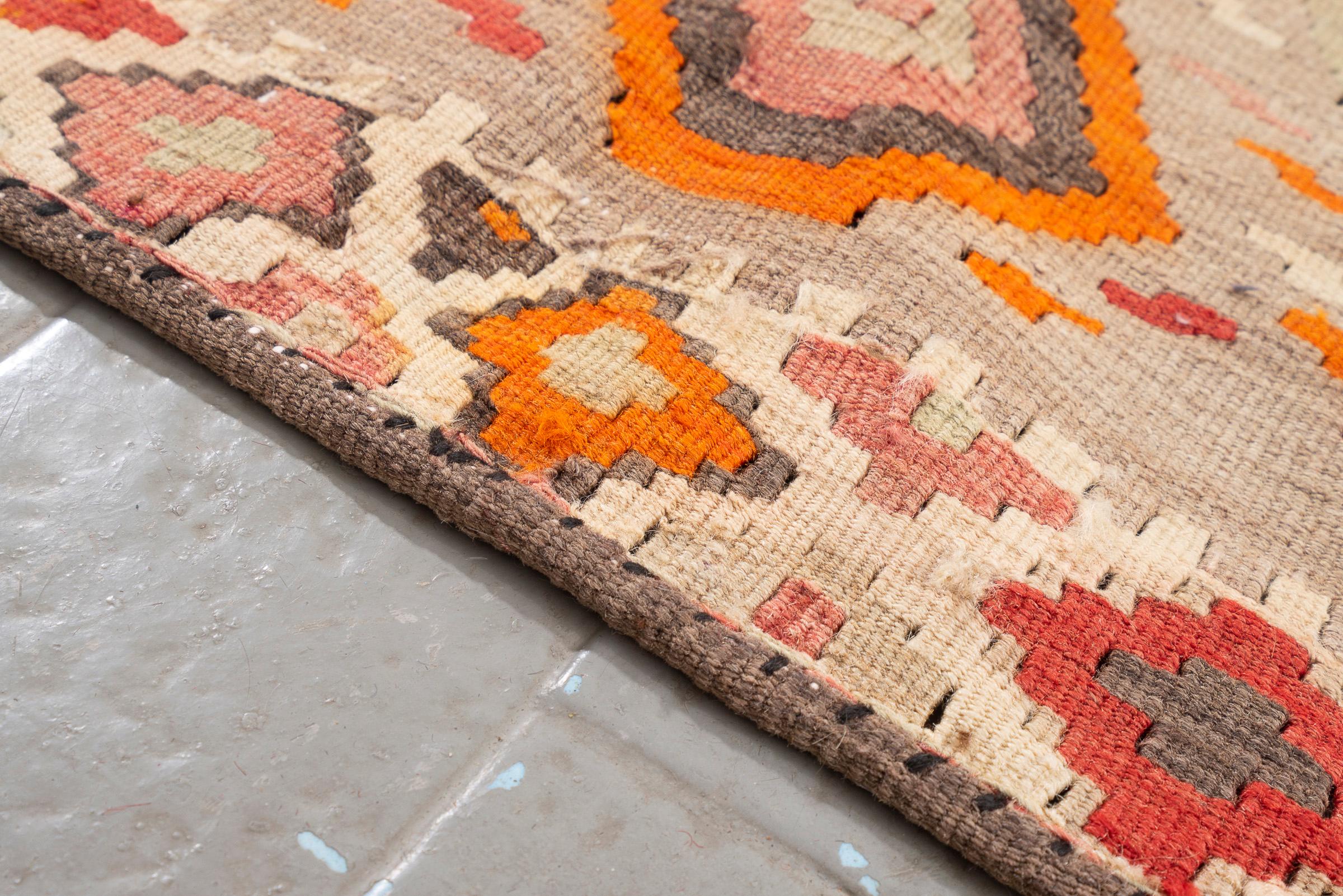 Vintage Azari Persian Mafrash Kilim