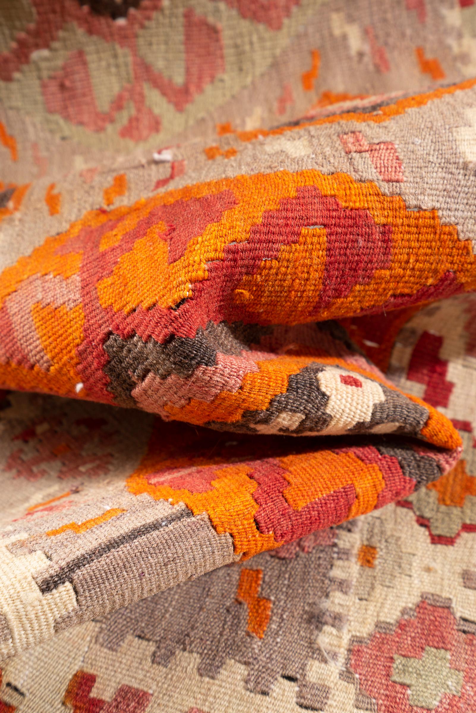 Vintage Azari Persian Mafrash Kilim