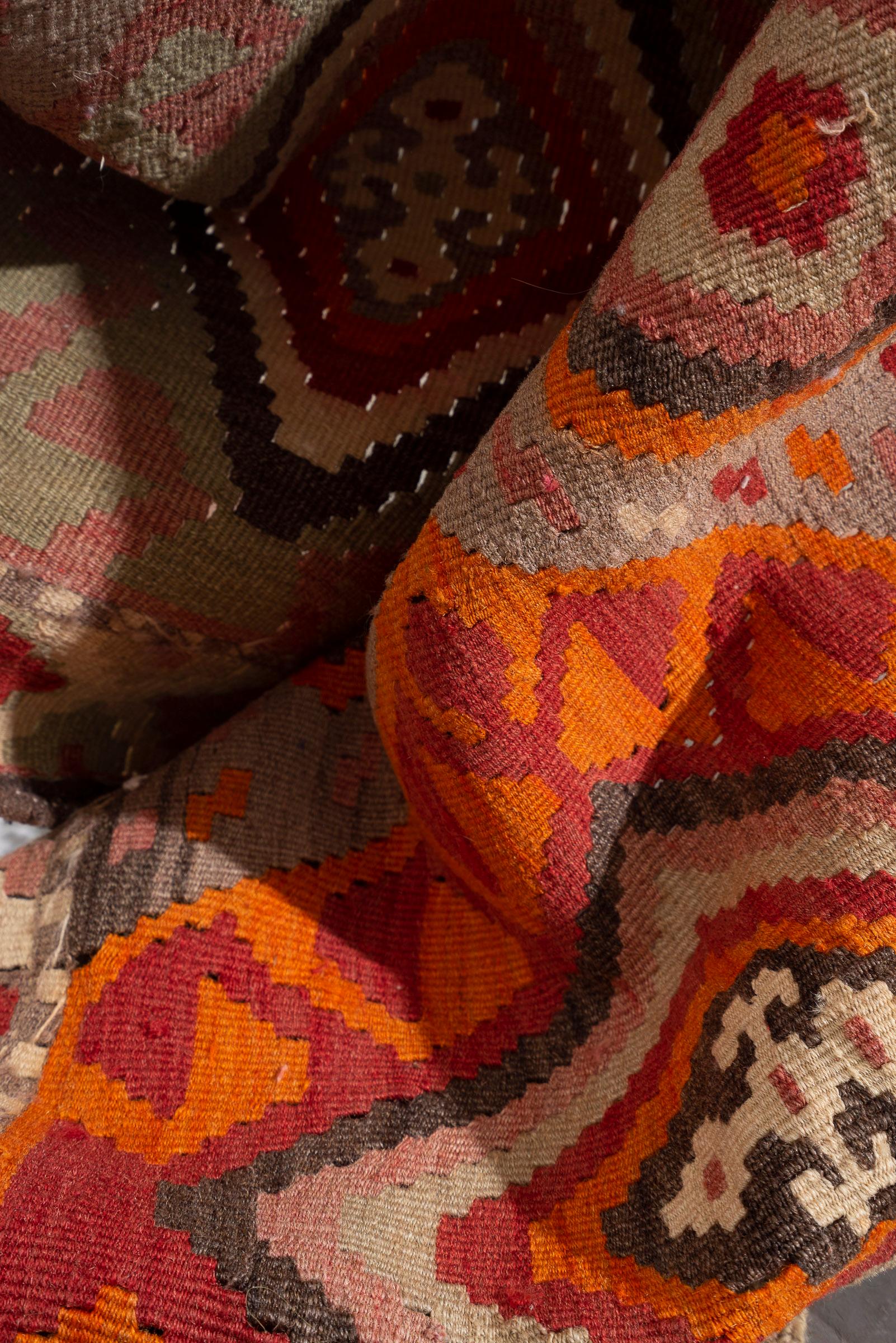 Vintage Azari Persian Mafrash Kilim