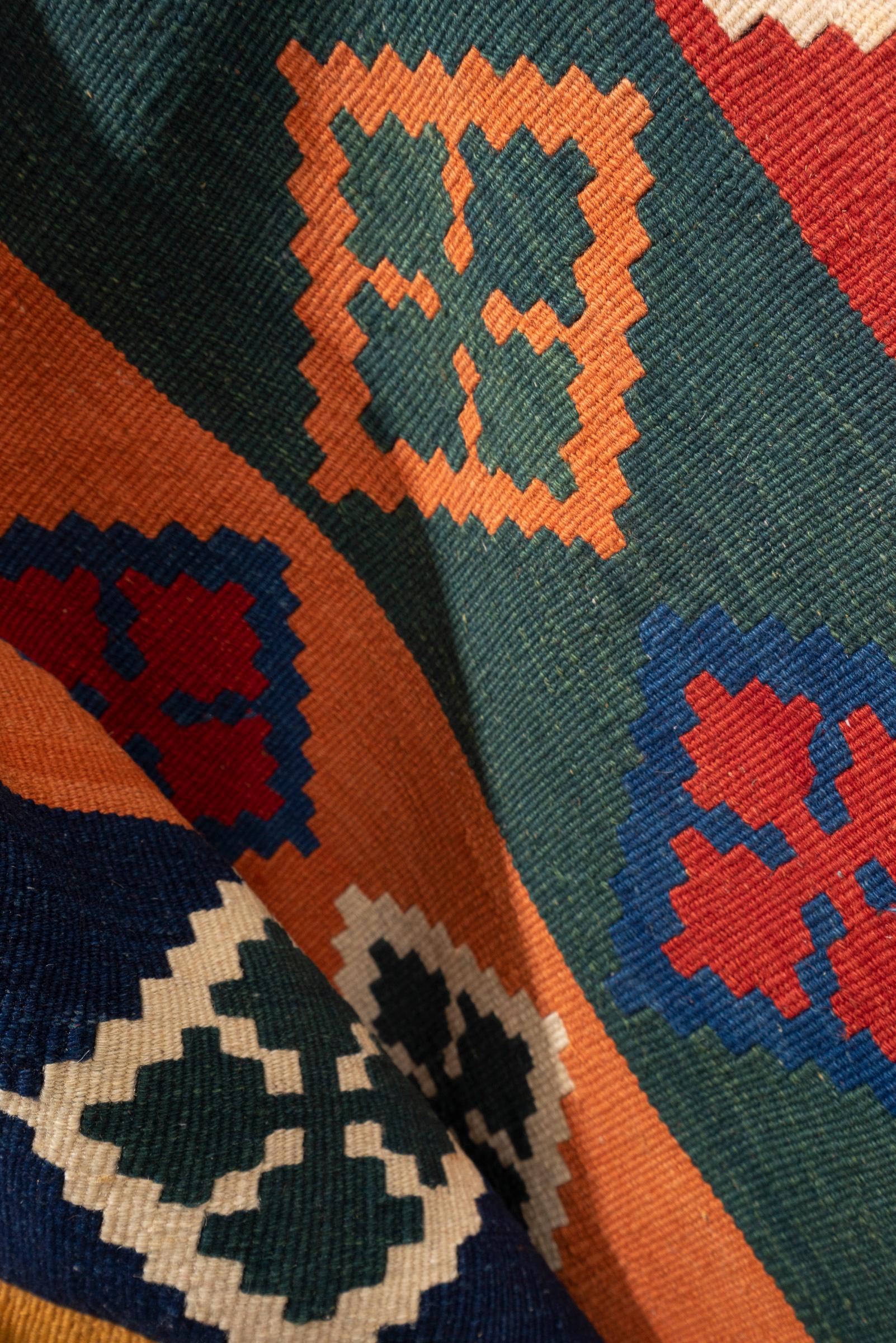 Vintage Qashqai Fine Stirpes Persian Kilim Rug