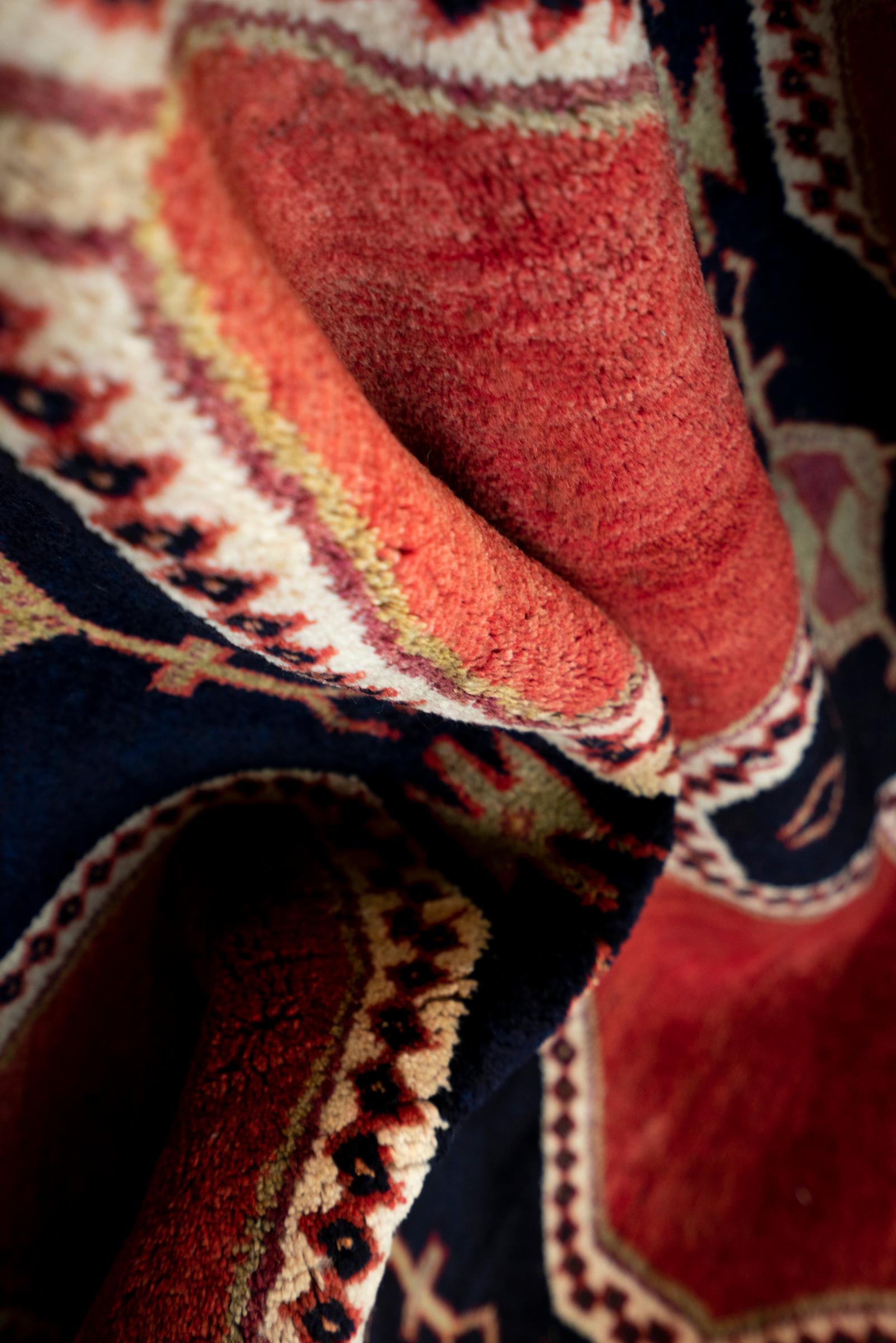 Vintage Dehaj Diamond Lattice Persian Rug, c. 1950s