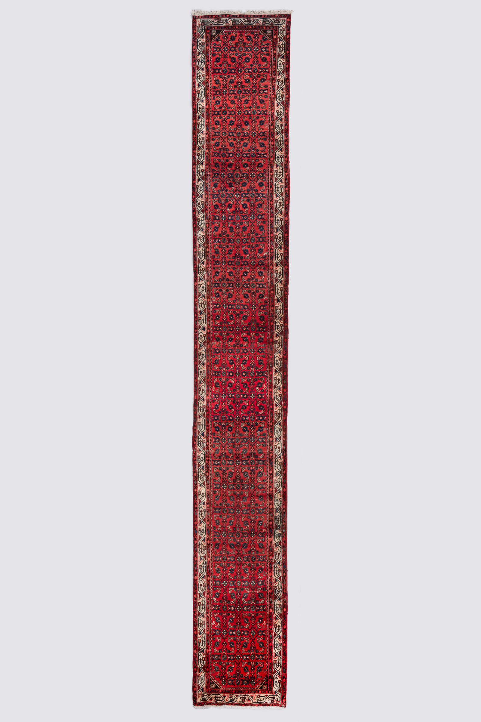 Hamadan Enjelas Mahi Persian Runner Rug