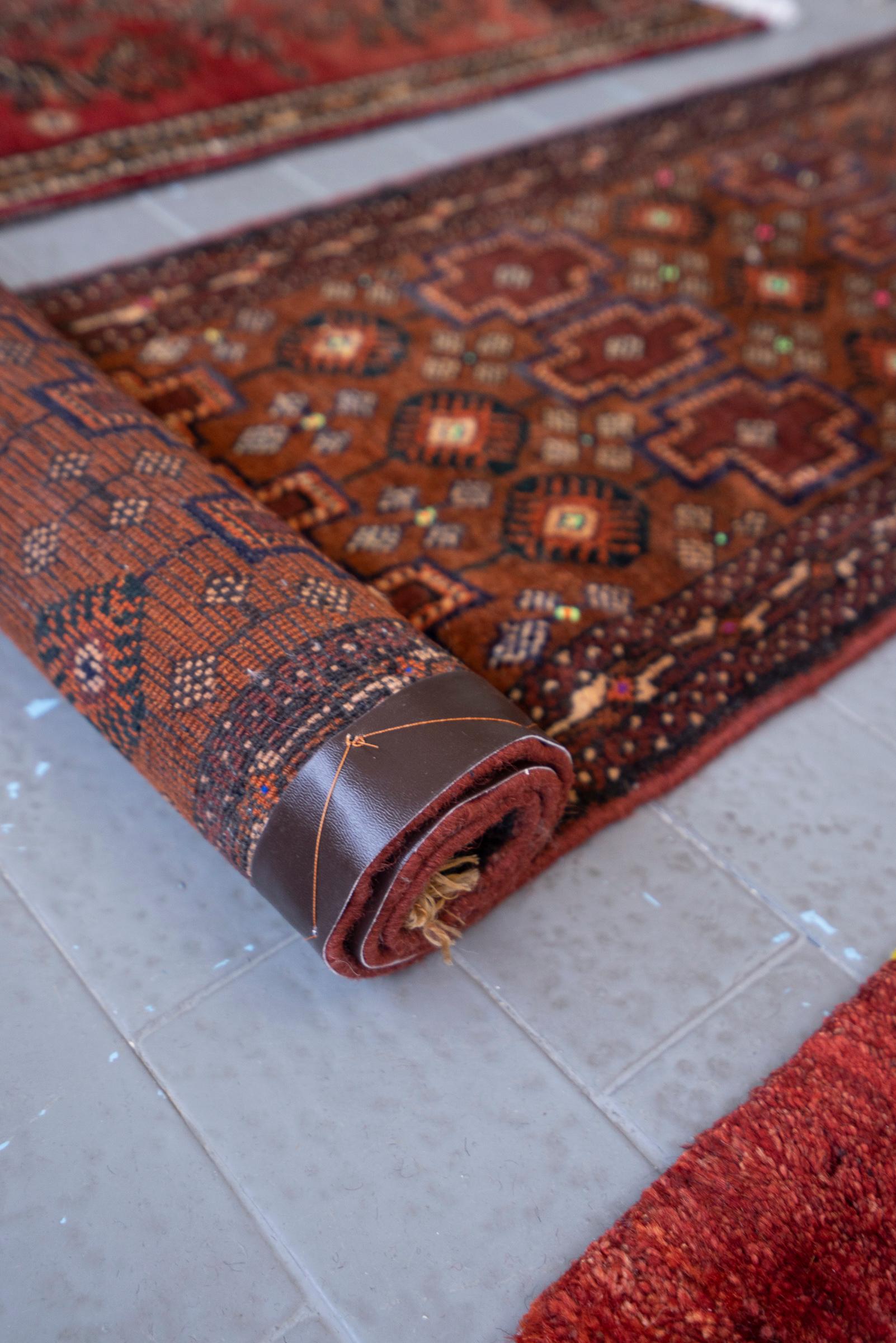 Khorasan Baluch Chalipa Persian Runner Rug, c. 1960s