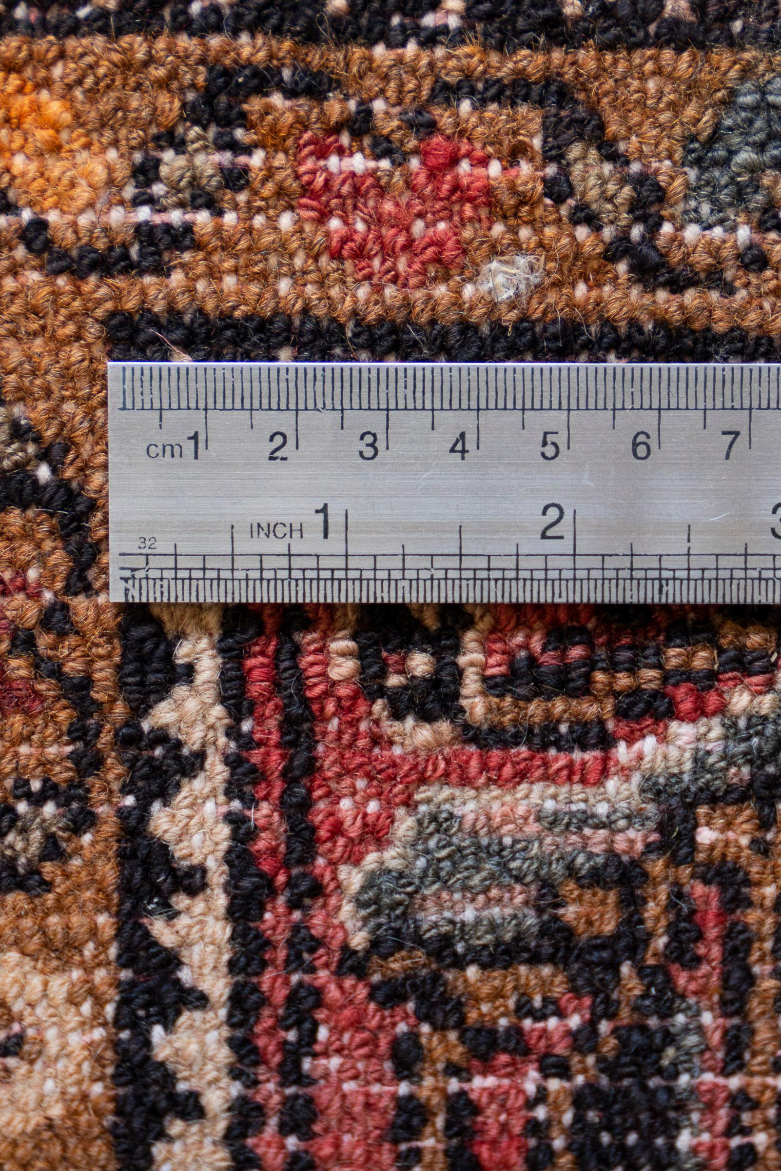 Vintage Lillian Afshan Persian Poshti Rug 2