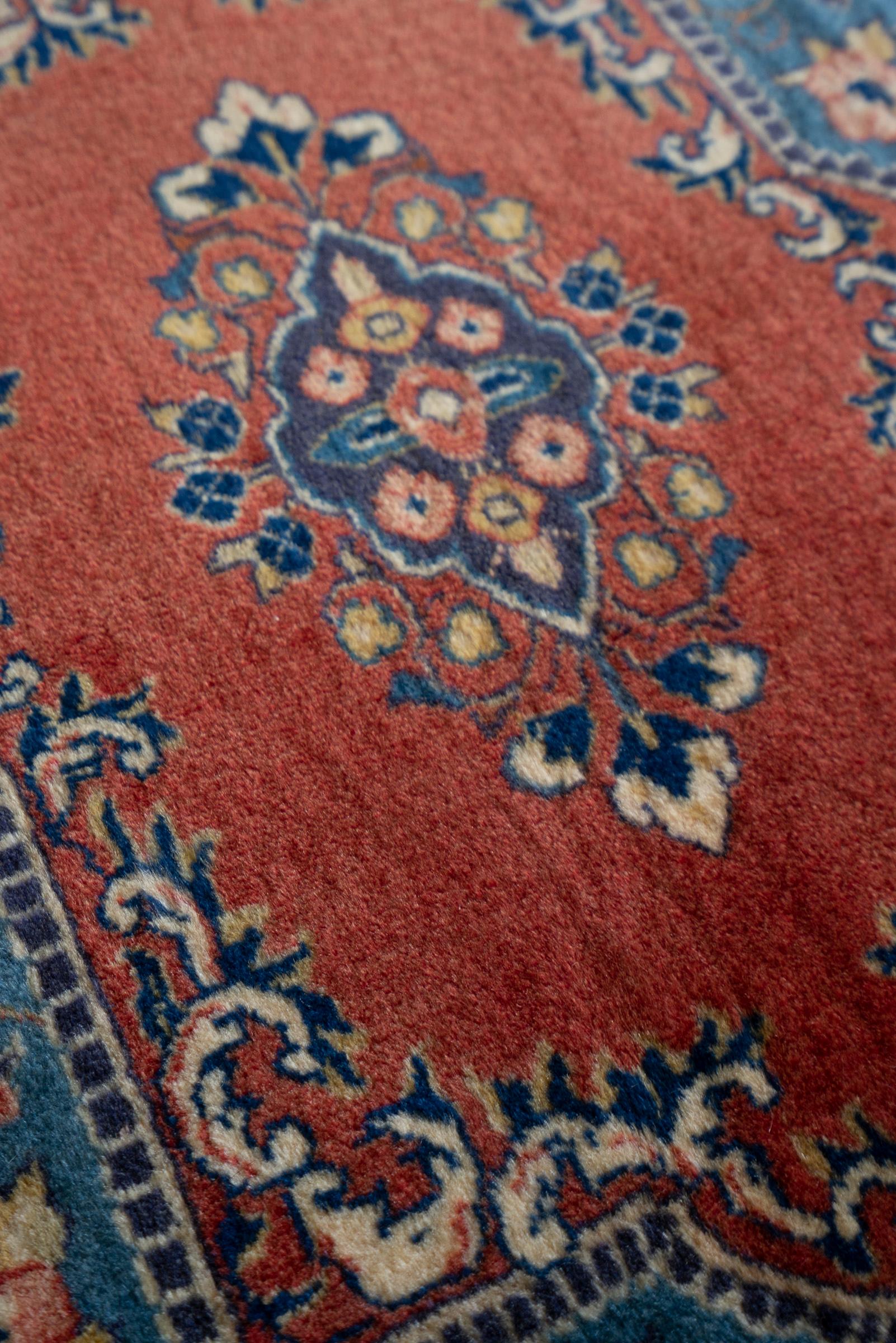 Vintage Kerman Fine Book Cover Persian Rug