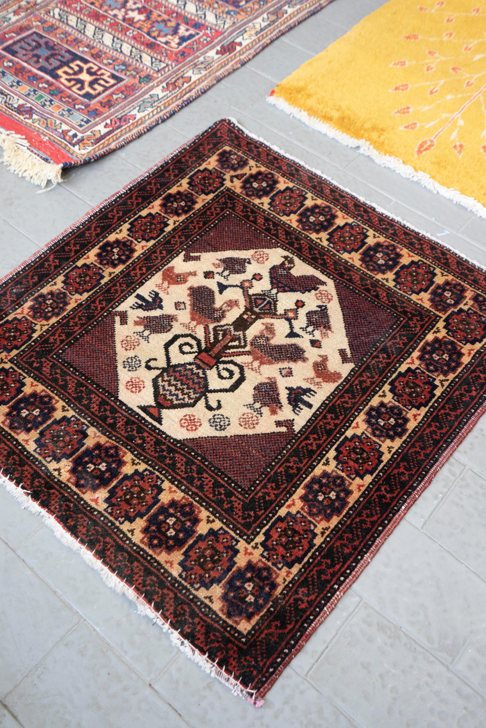 Vintage Baluch Morqi Persian Rug