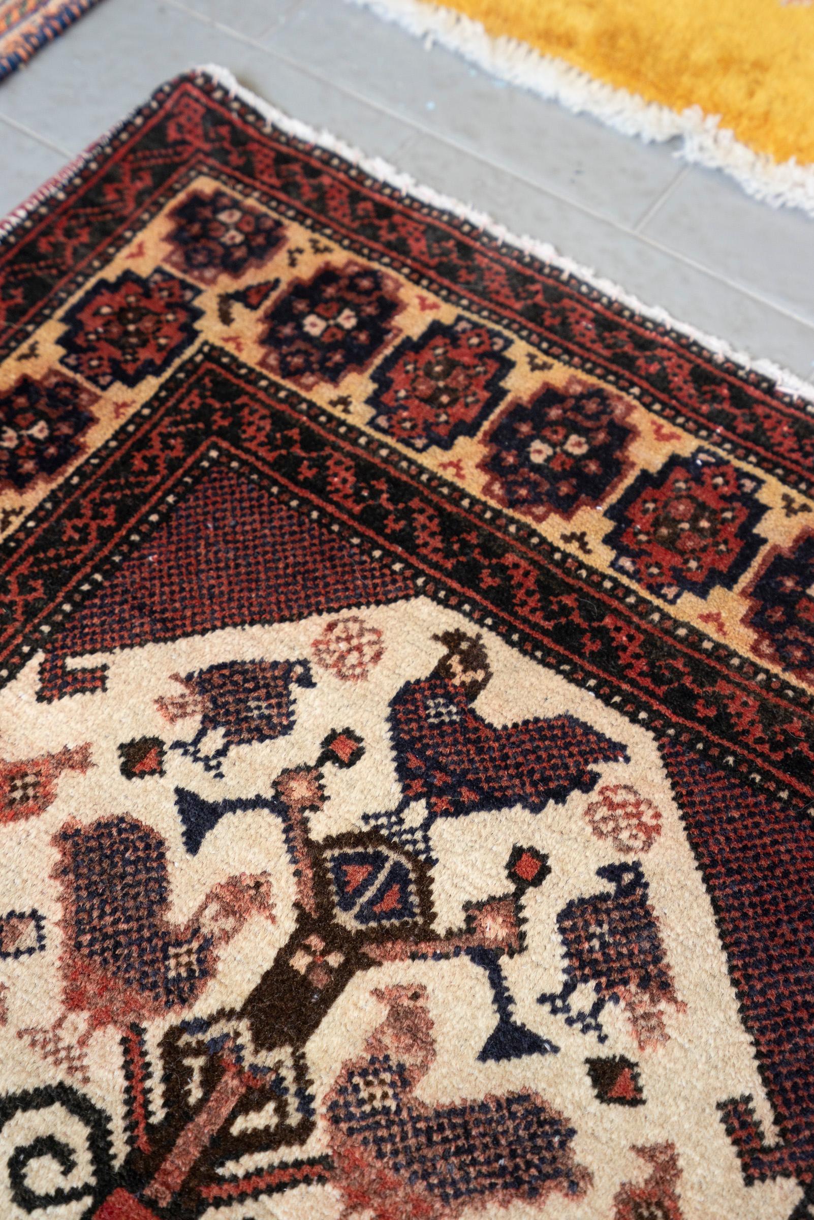 Vintage Baluch Morqi Persian Rug