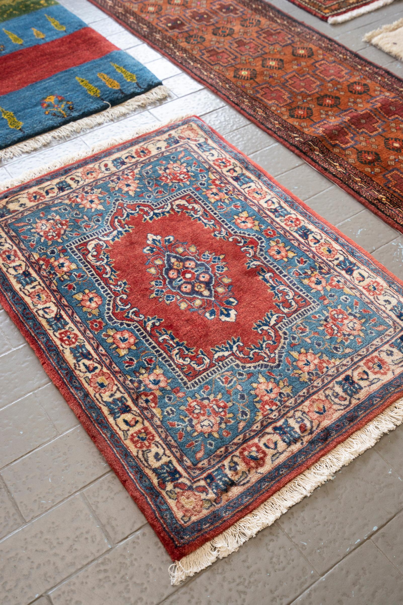 Vintage Kerman Fine Book Cover Persian Rug