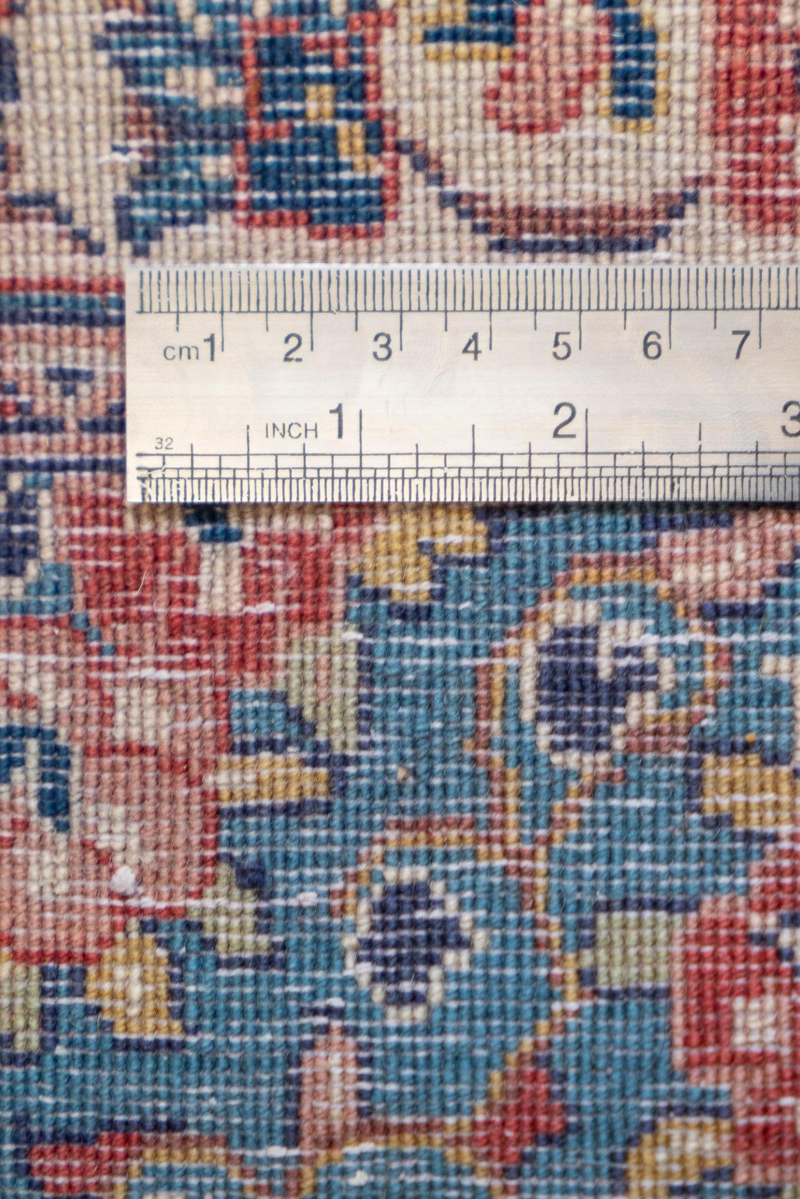 Vintage Kerman Fine Book Cover Persian Rug