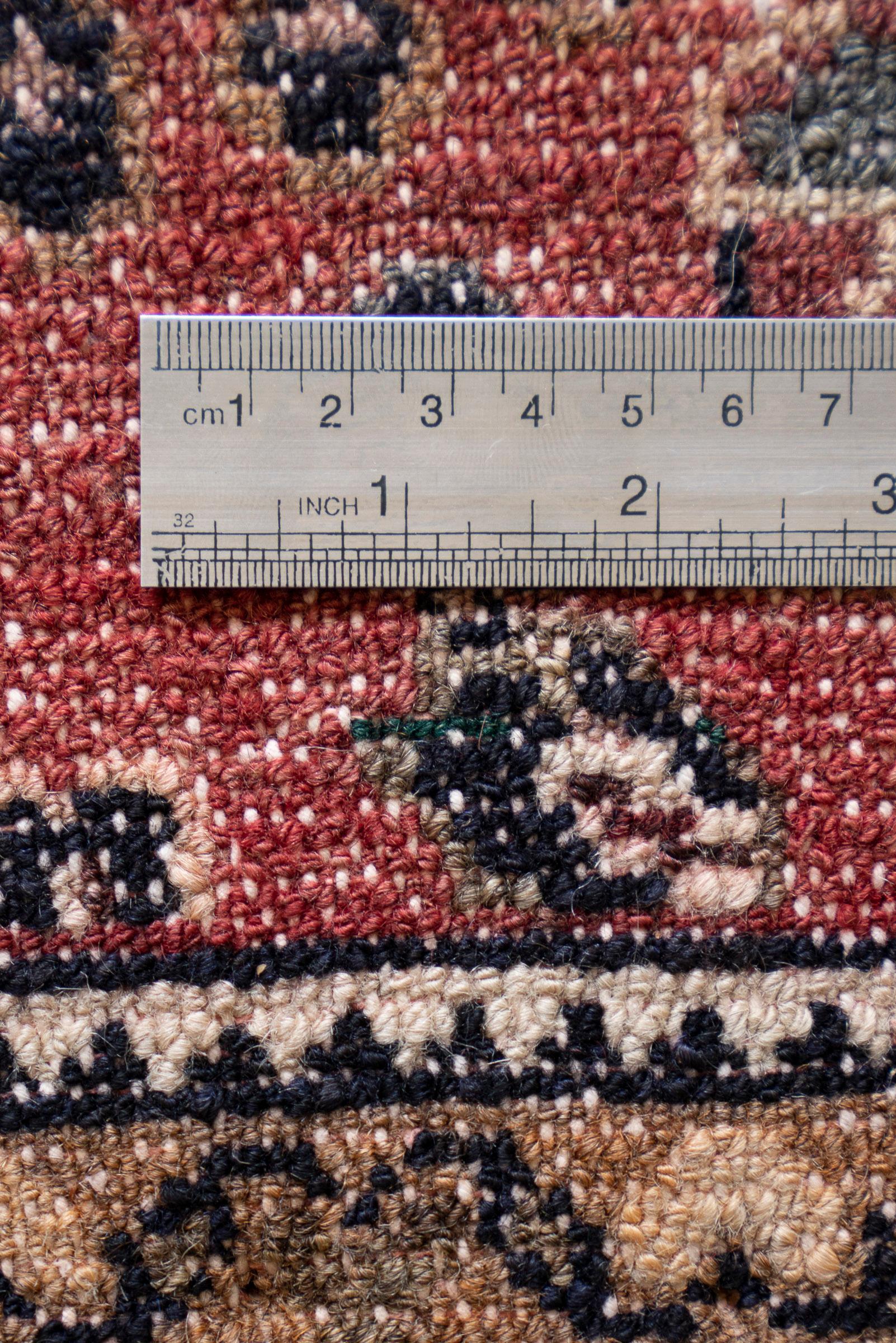 Vintage Lillian Afshan Persian Poshti Rug