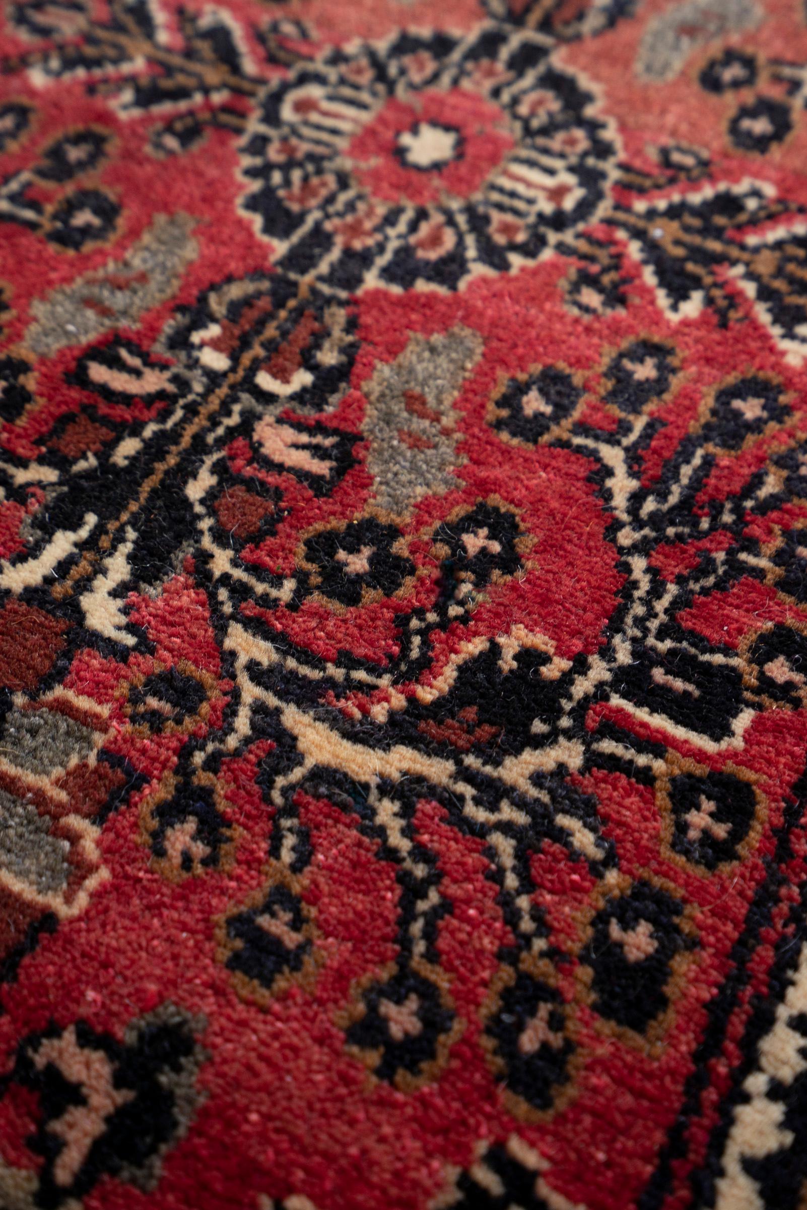 Vintage Lillian Afshan Persian Poshti Rug