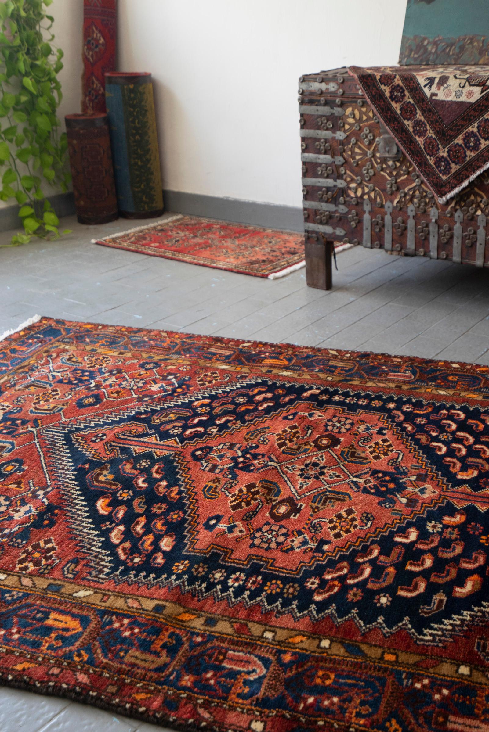 Vintage Tarom Navy Persian Rug