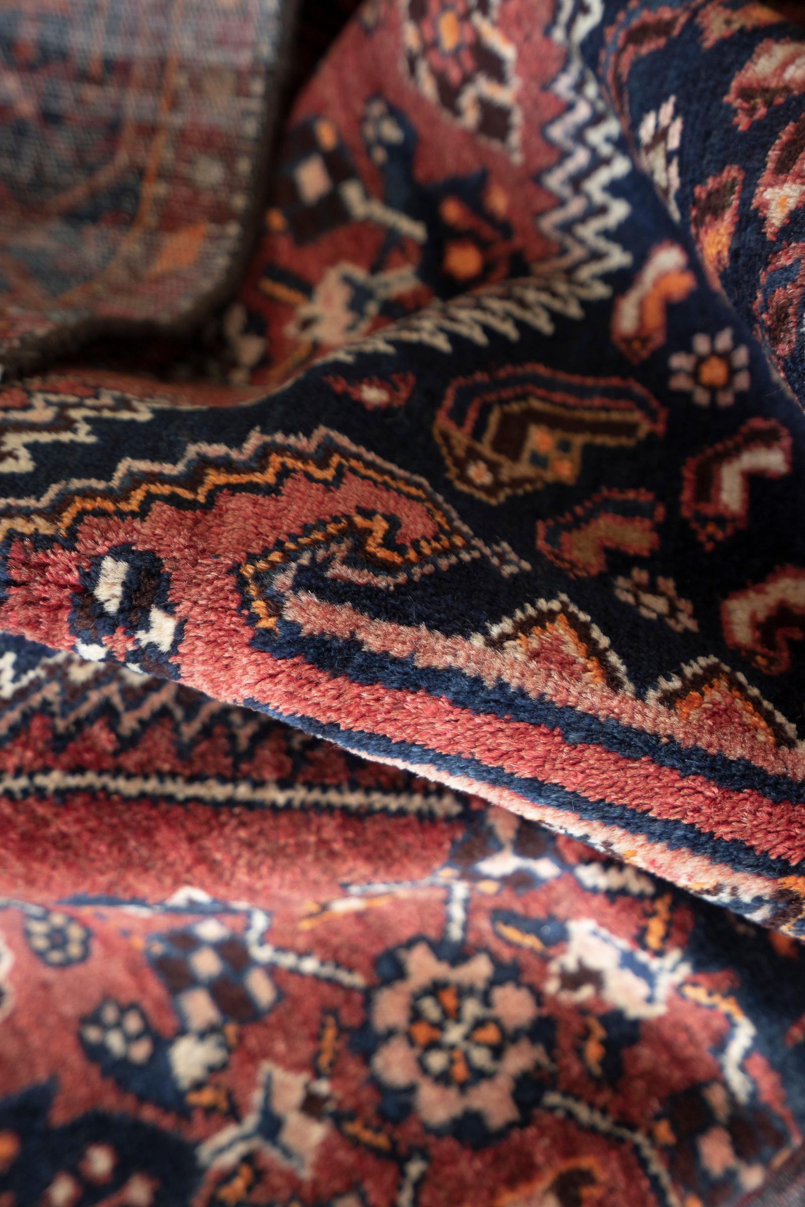 Vintage Tarom Navy Persian Rug